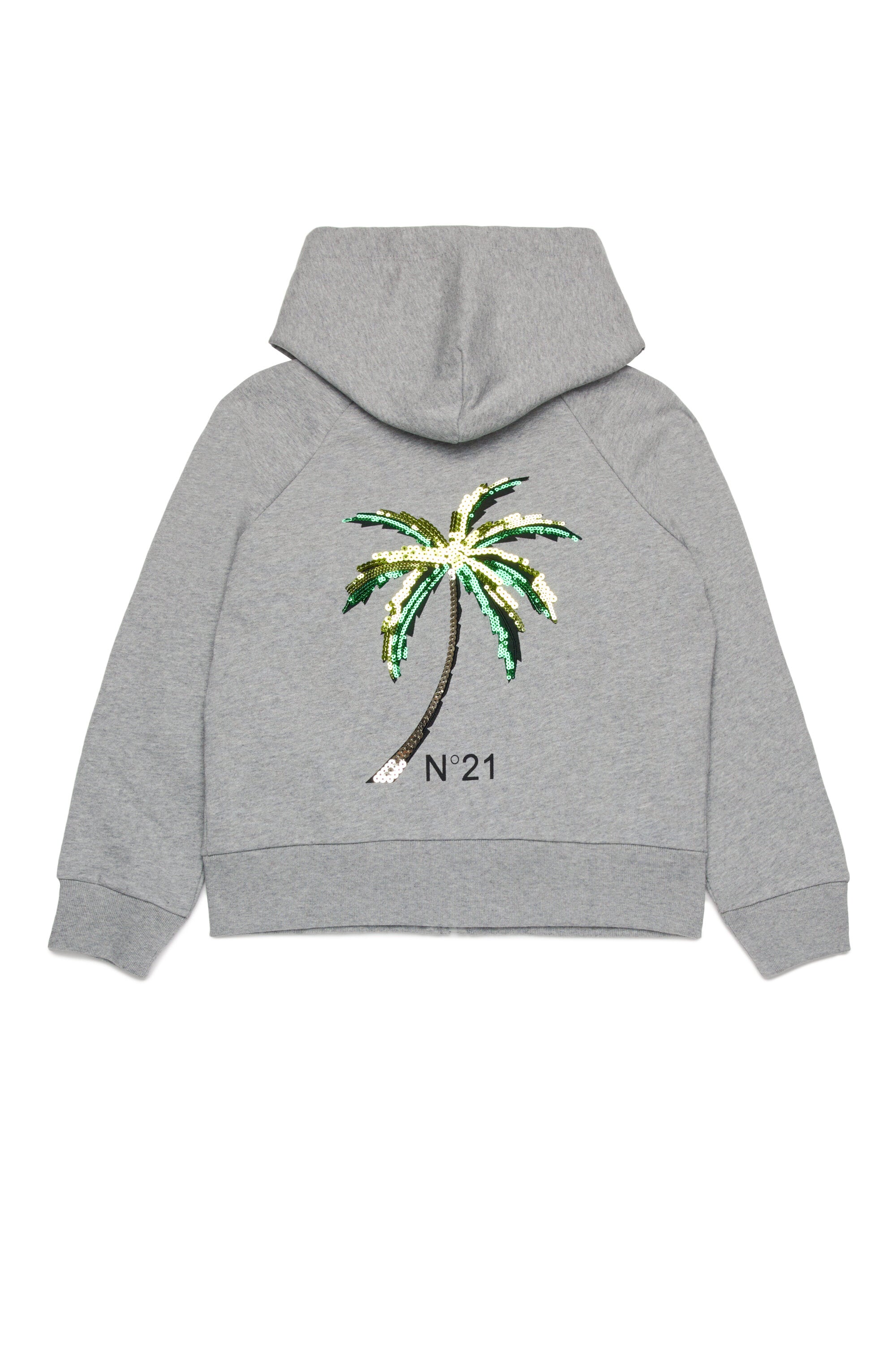 Full-zip sweatshirt with sequin Palm