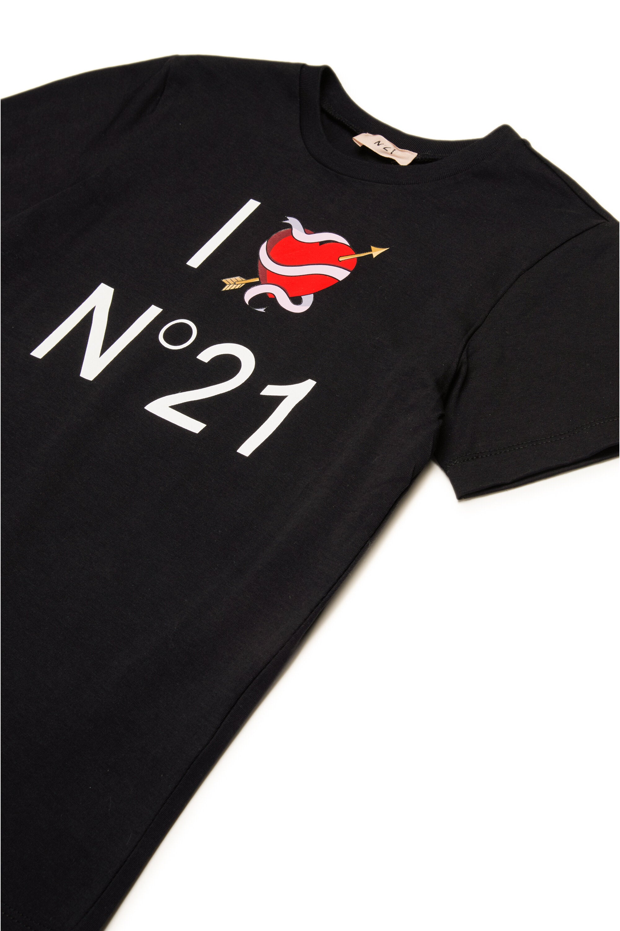 T-shirt with I Love N°21 graphics