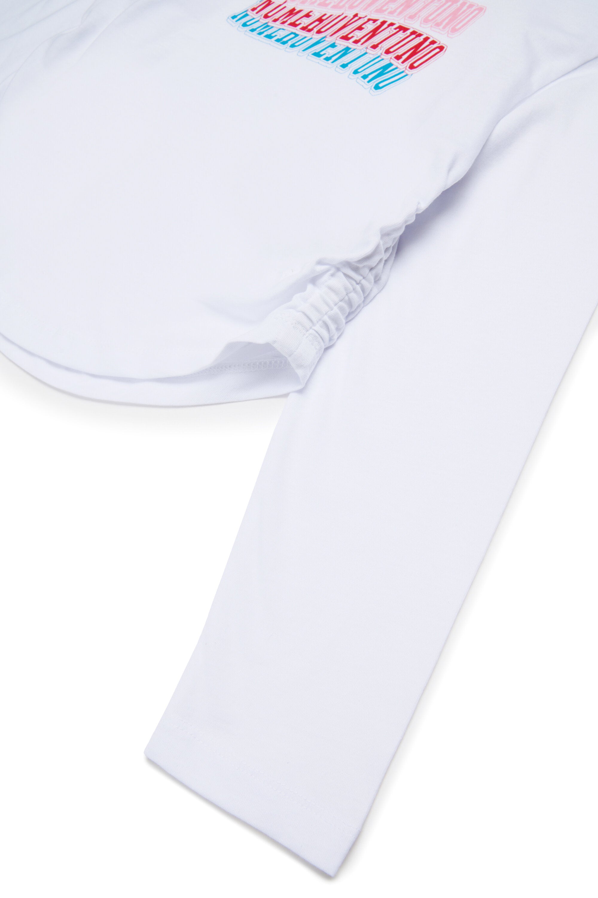 Long sleeves jersey T-shirt with multicolor graphics