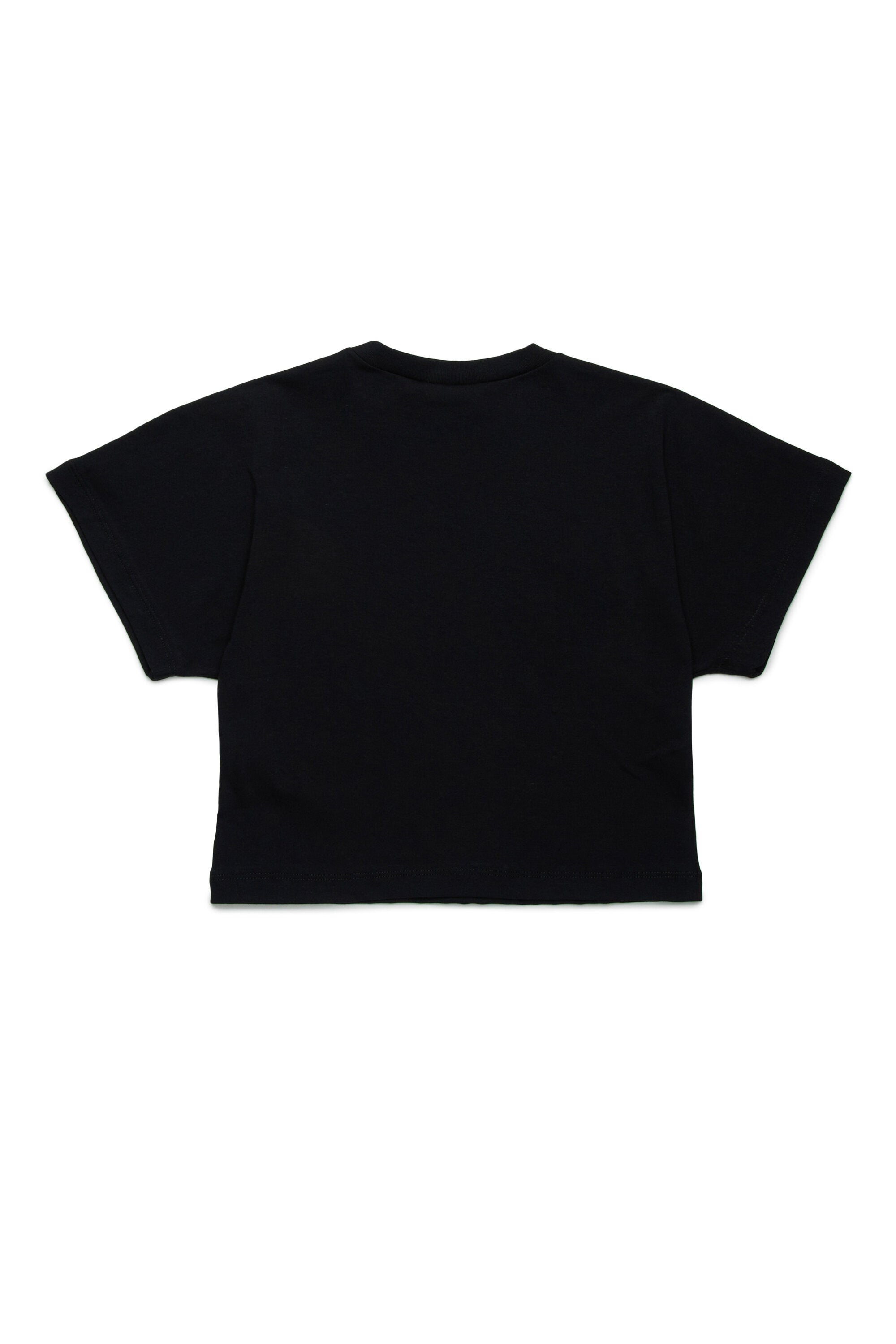 Cotton jersey T-shirt with hotfix logo