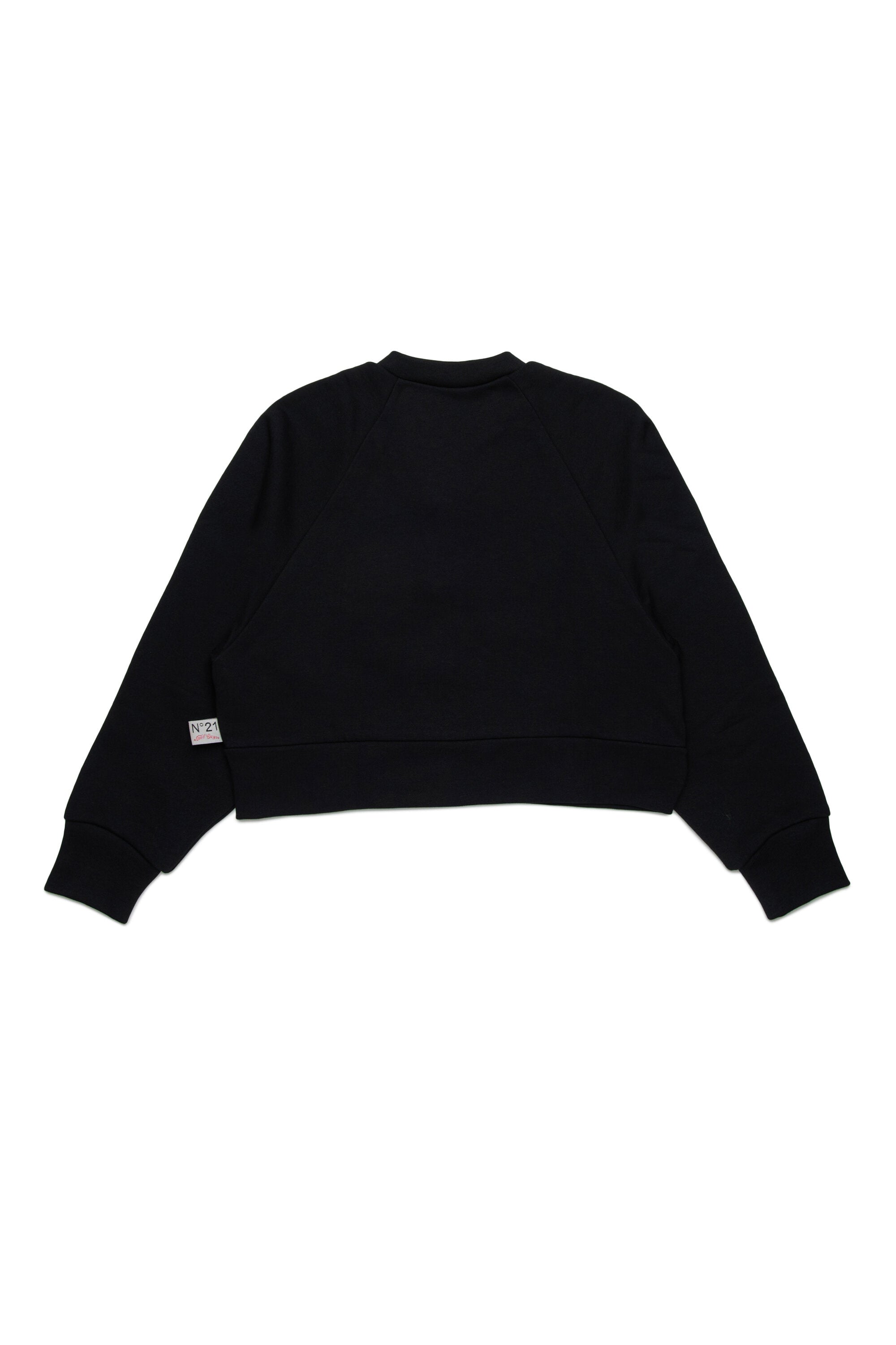 Cardigan-style sweatshirt with jewel buttons