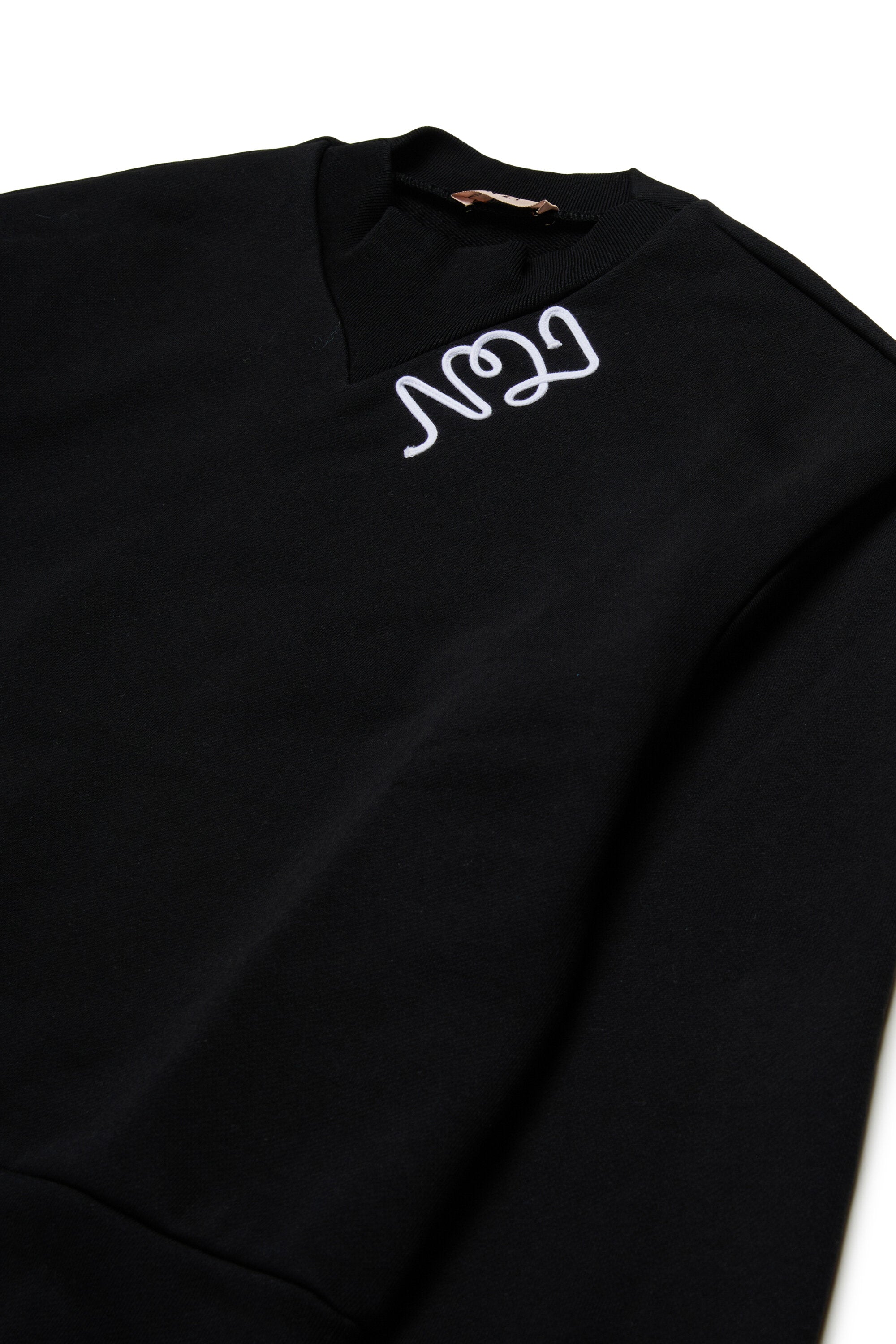 Crew-neck sweatshirt with cursive logo