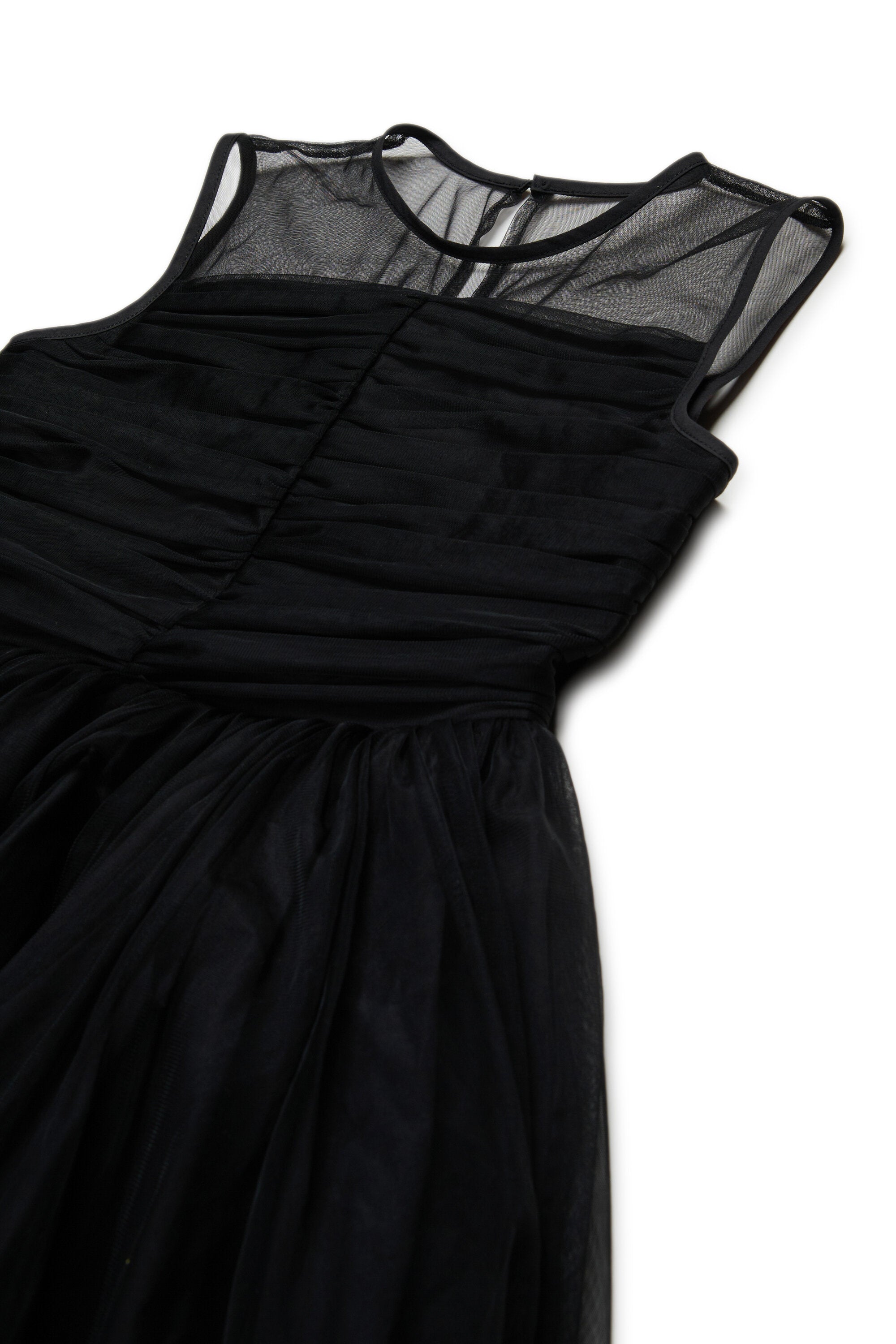 Duchesse midi dress with tulle