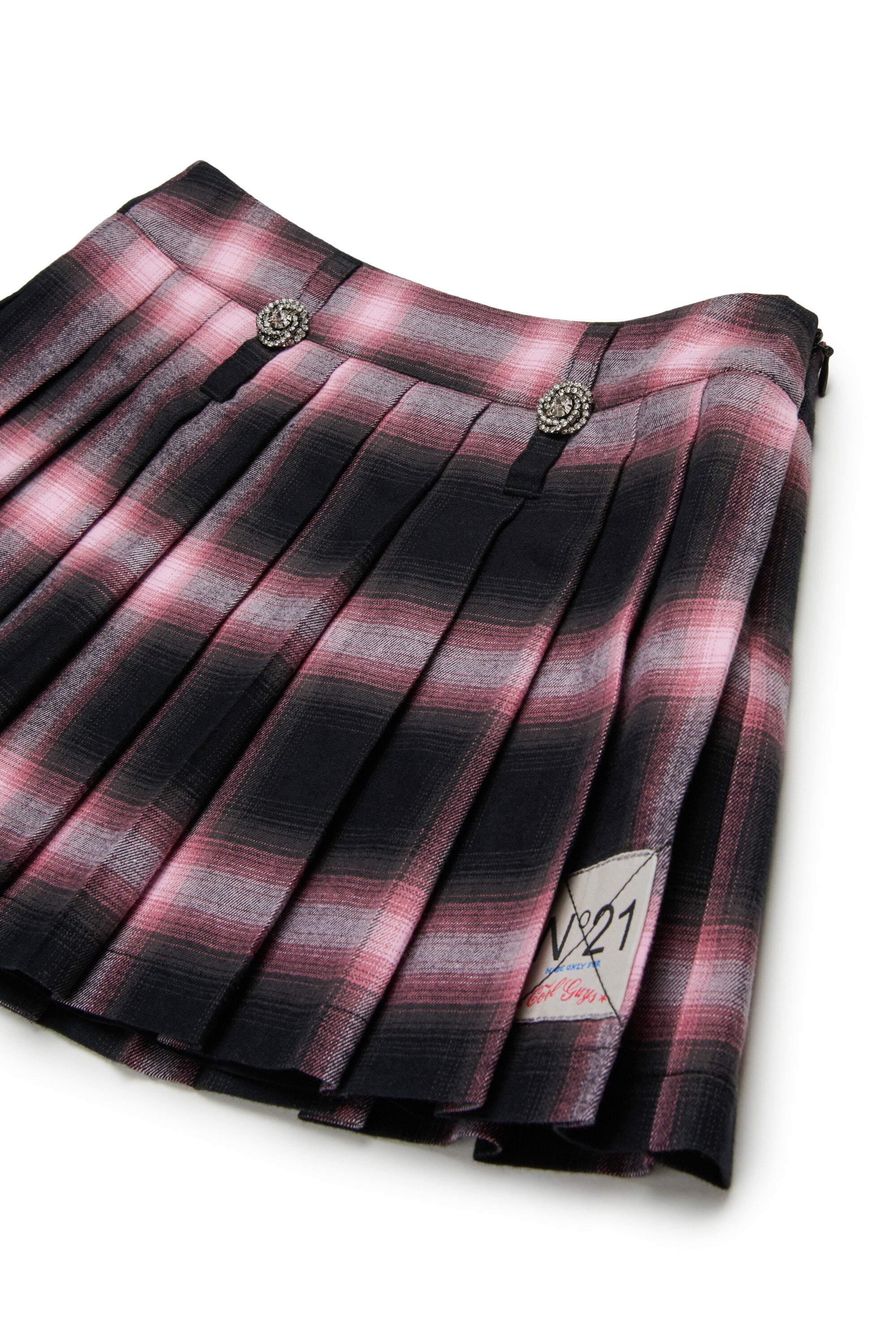 Preppy flannel plaid mini skirt