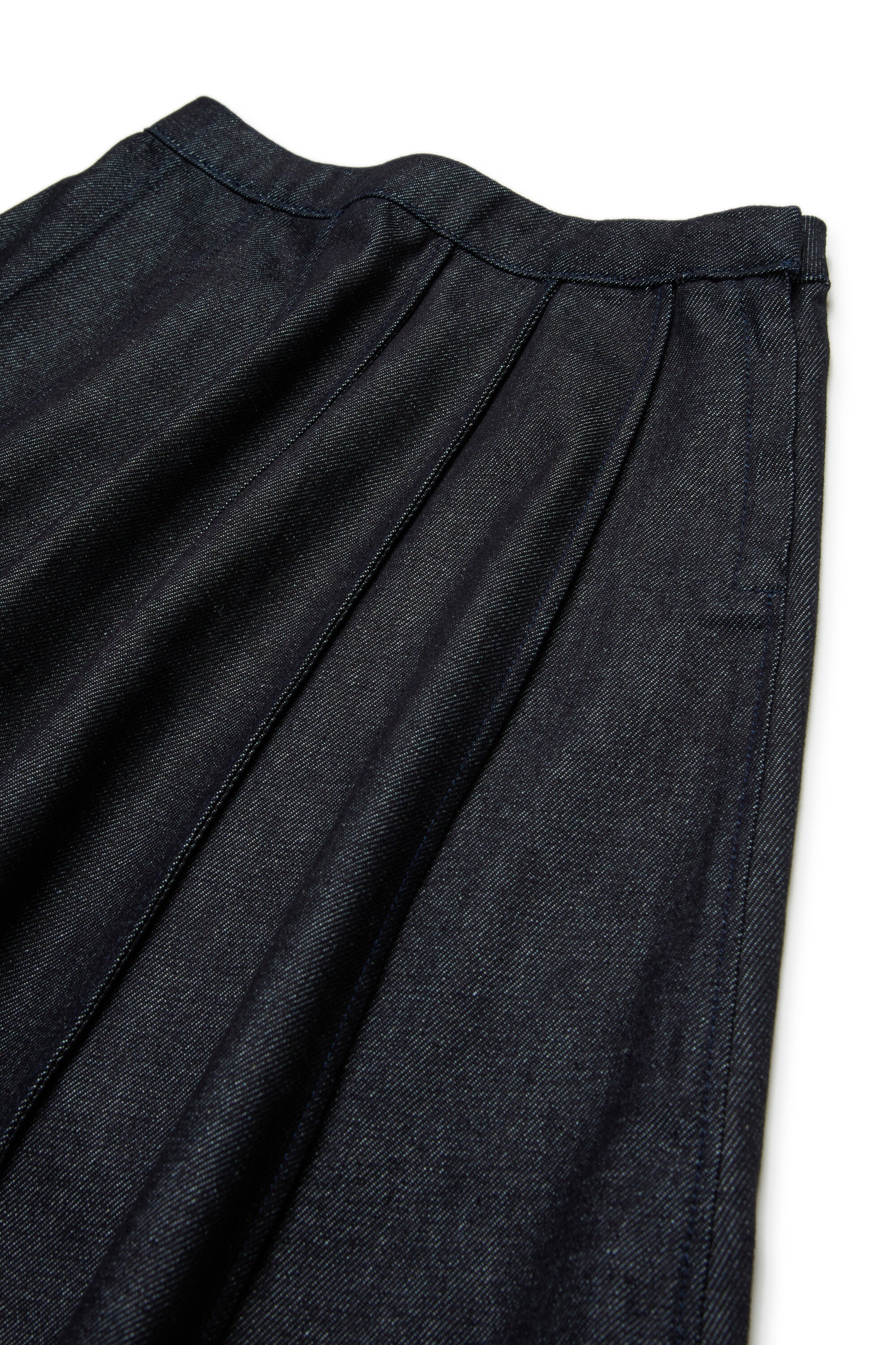 Dark denim midi skirt