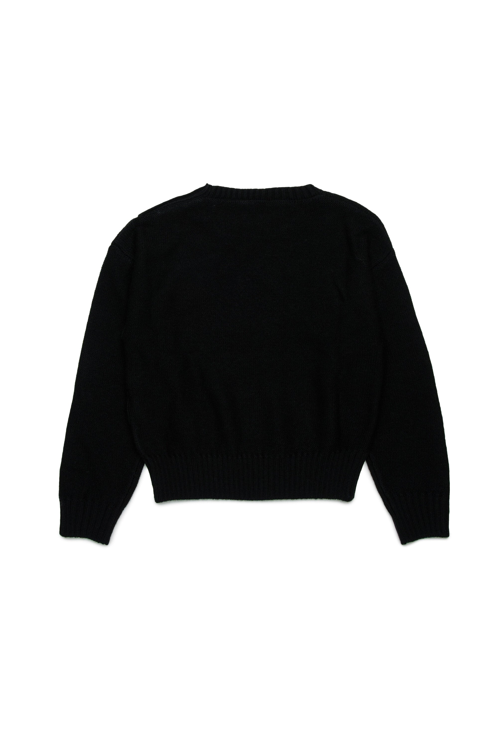 Wool blend pullover with jewel buttons