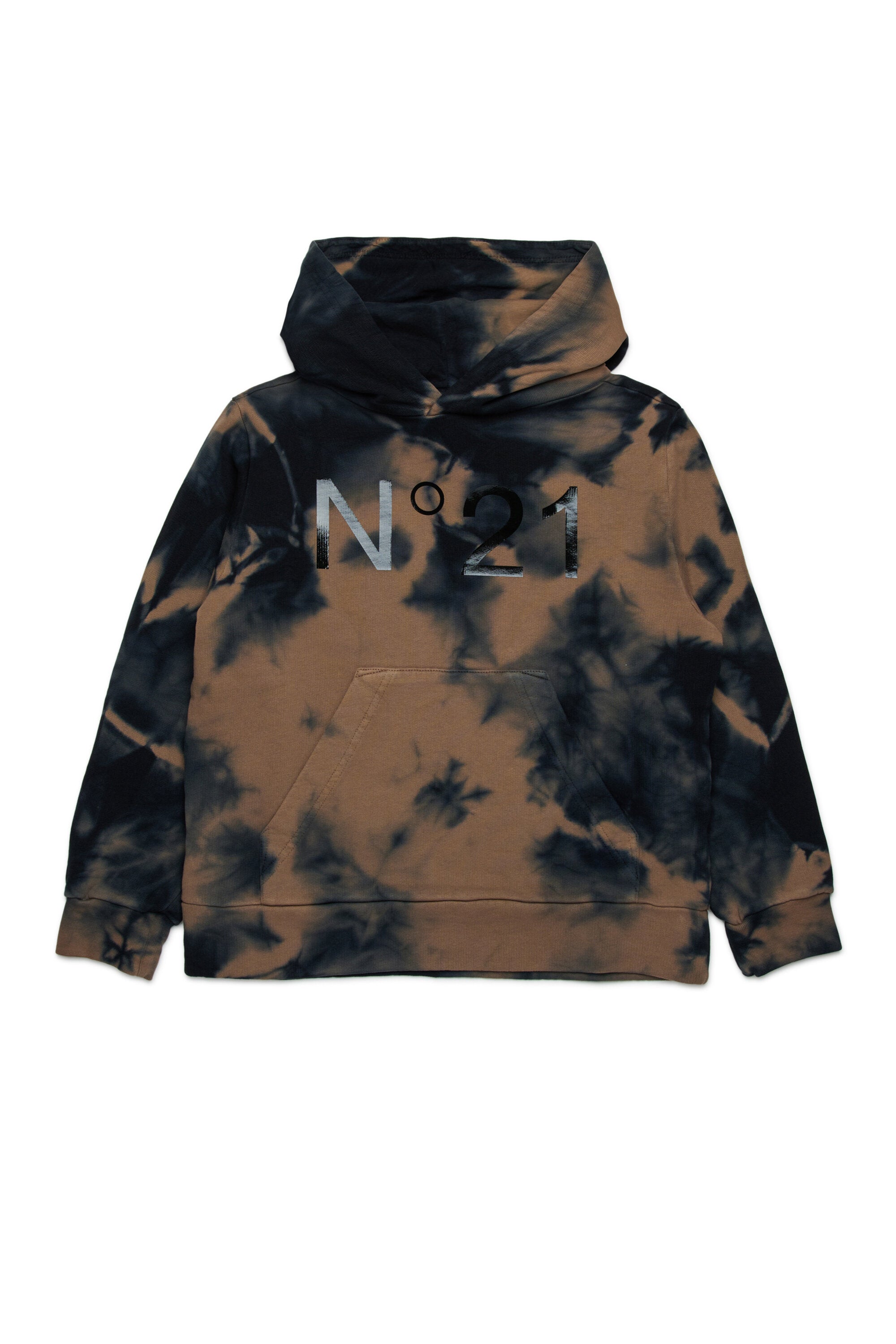 Cotton tie-dye hooded sweatshirt