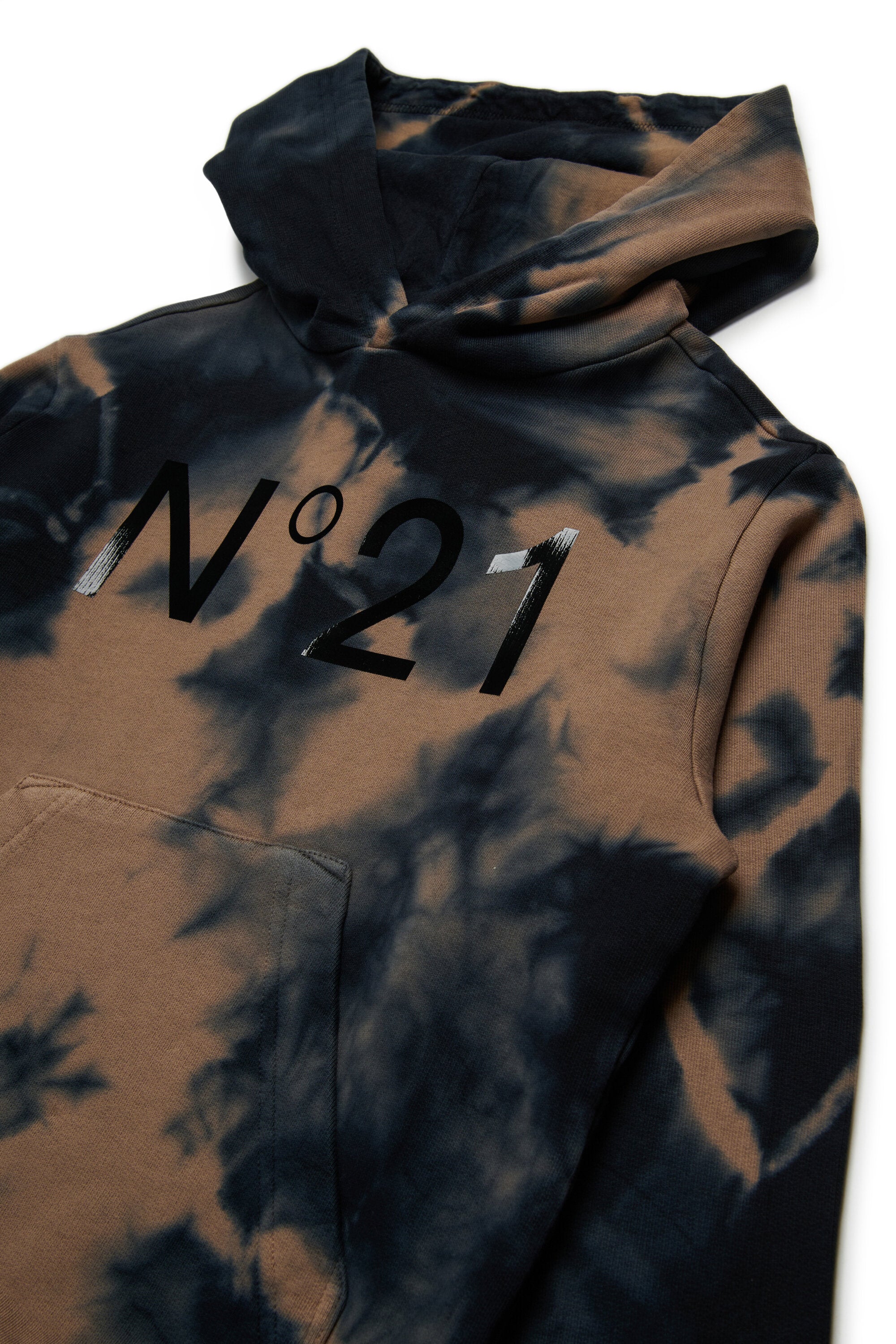 Cotton tie-dye hooded sweatshirt