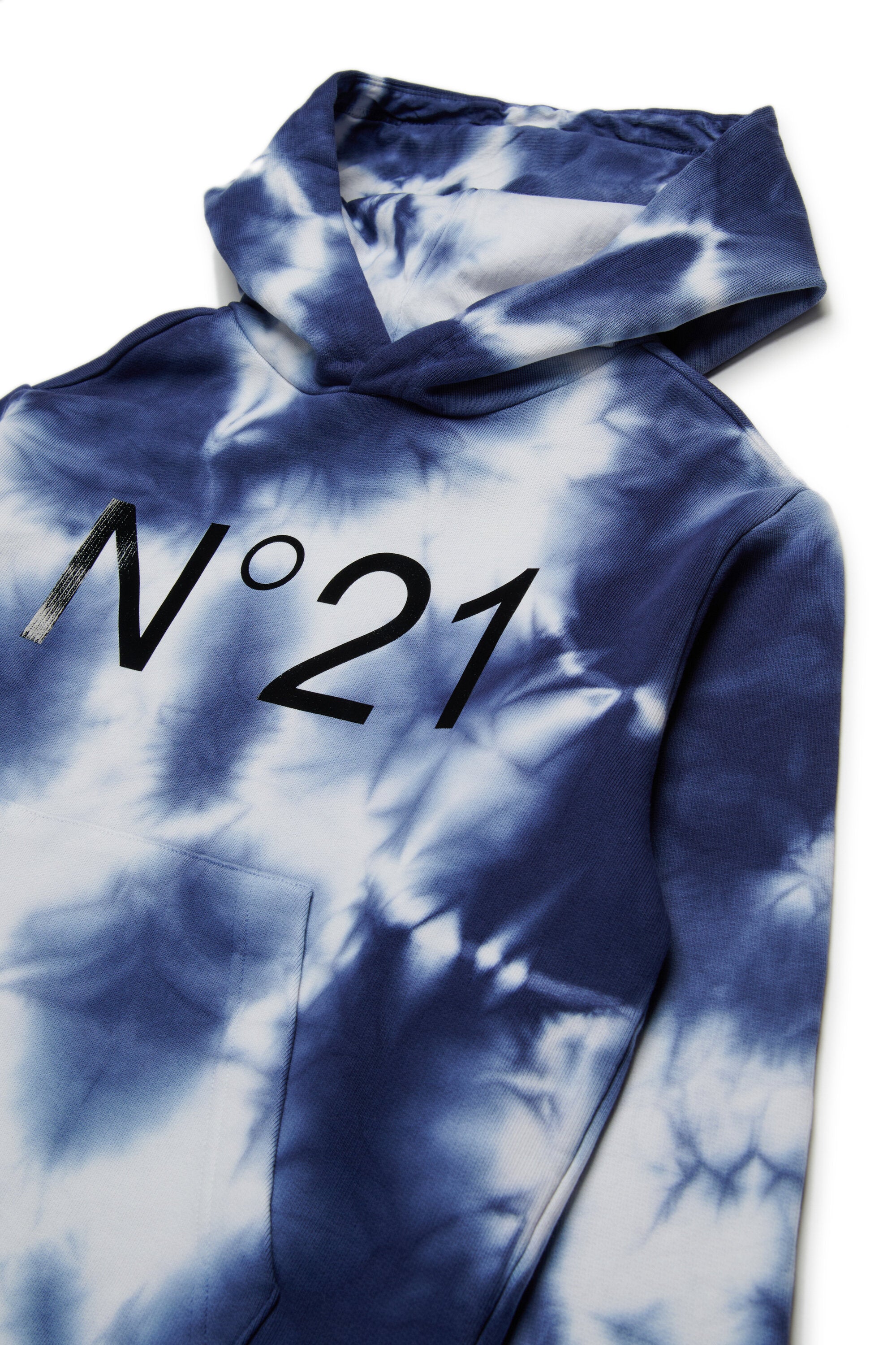 Cotton tie-dye hooded sweatshirt
