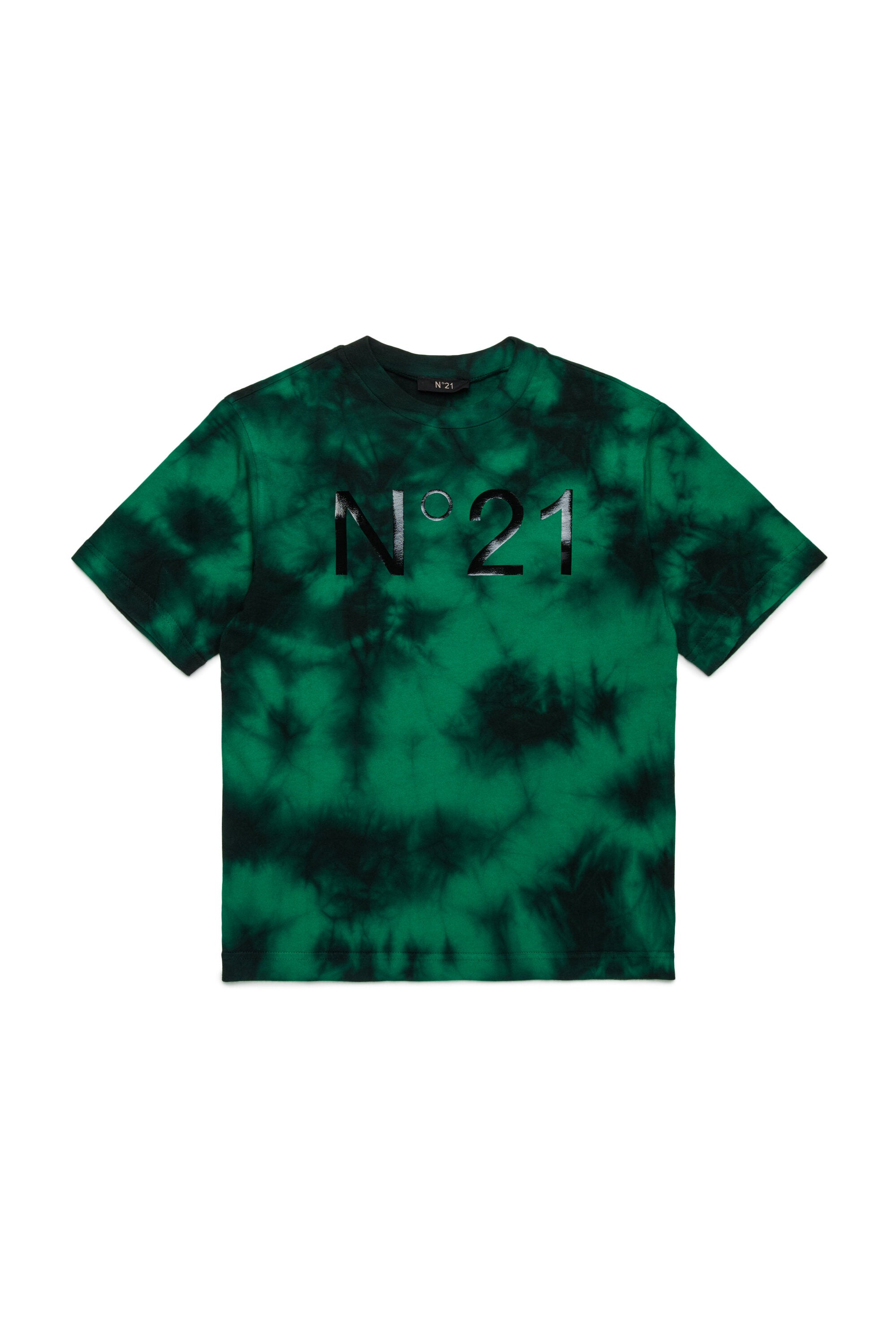 Tie-dye jersey T-shirt with logo