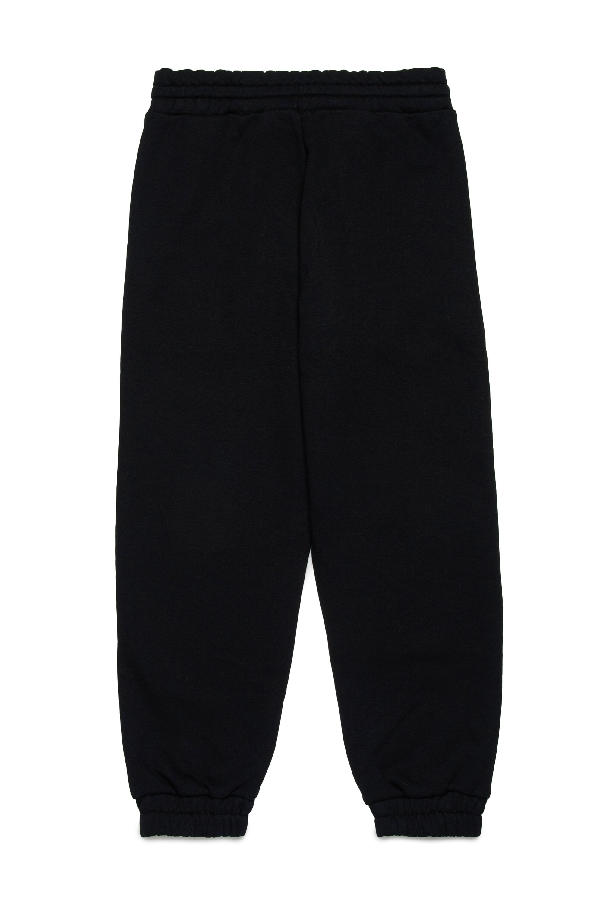 Fleece jogger pants with cursive logo