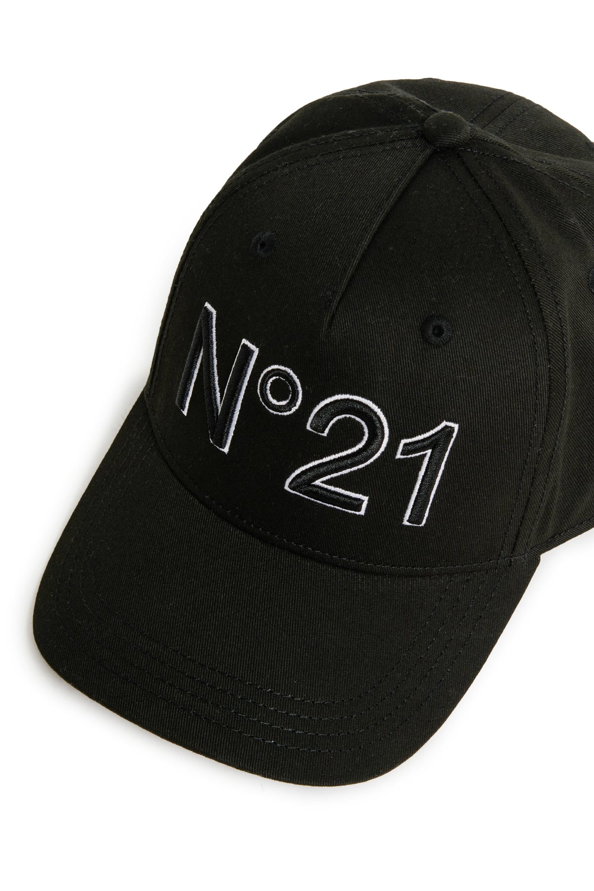 Branded gabardine baseball cap