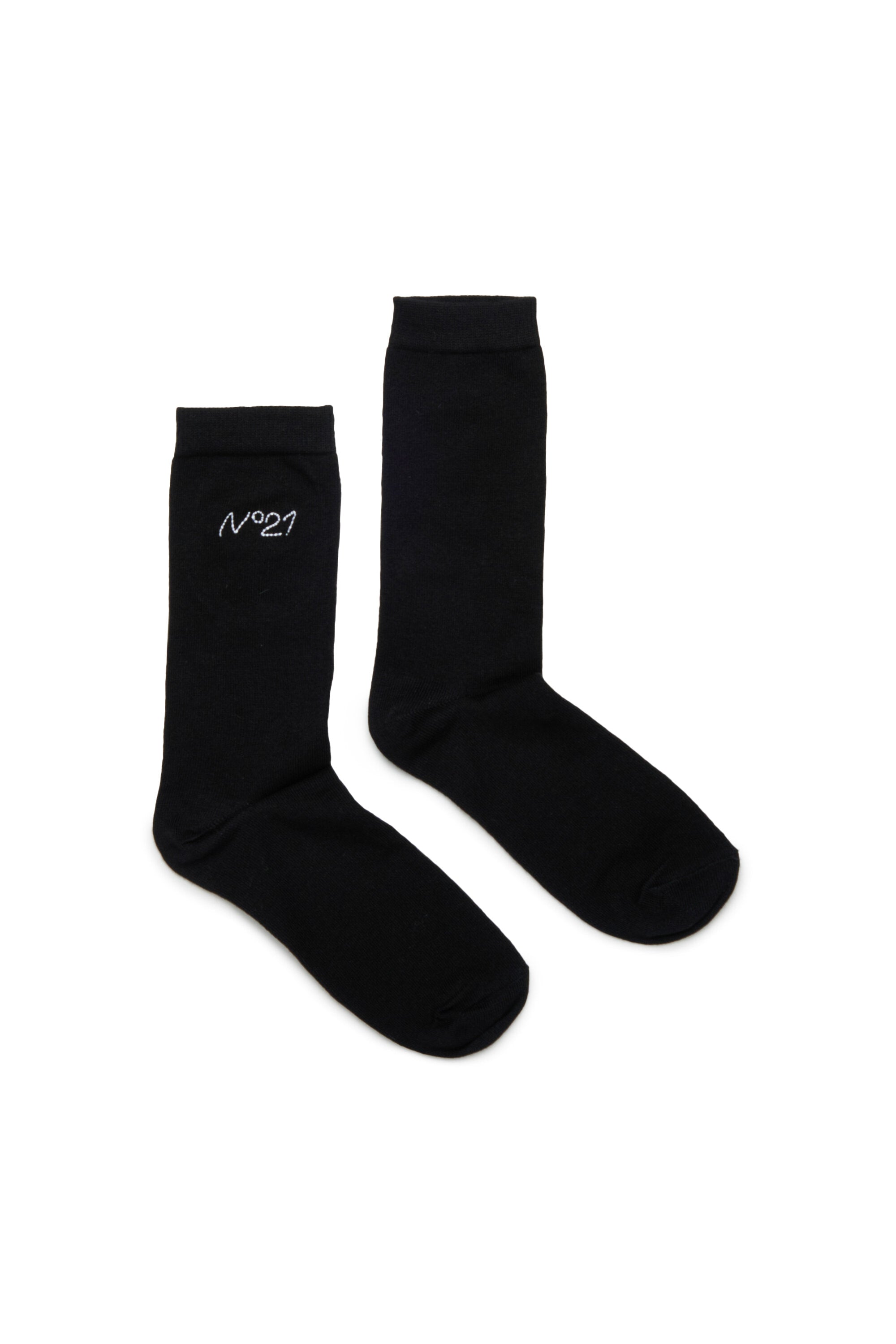 Cotton blend socks with logo