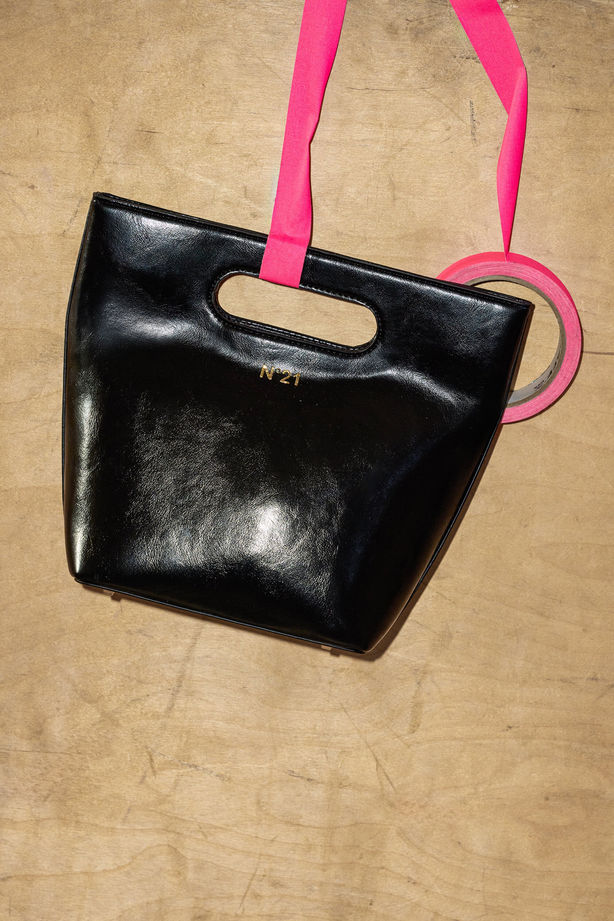 Coated fabric bucket bag