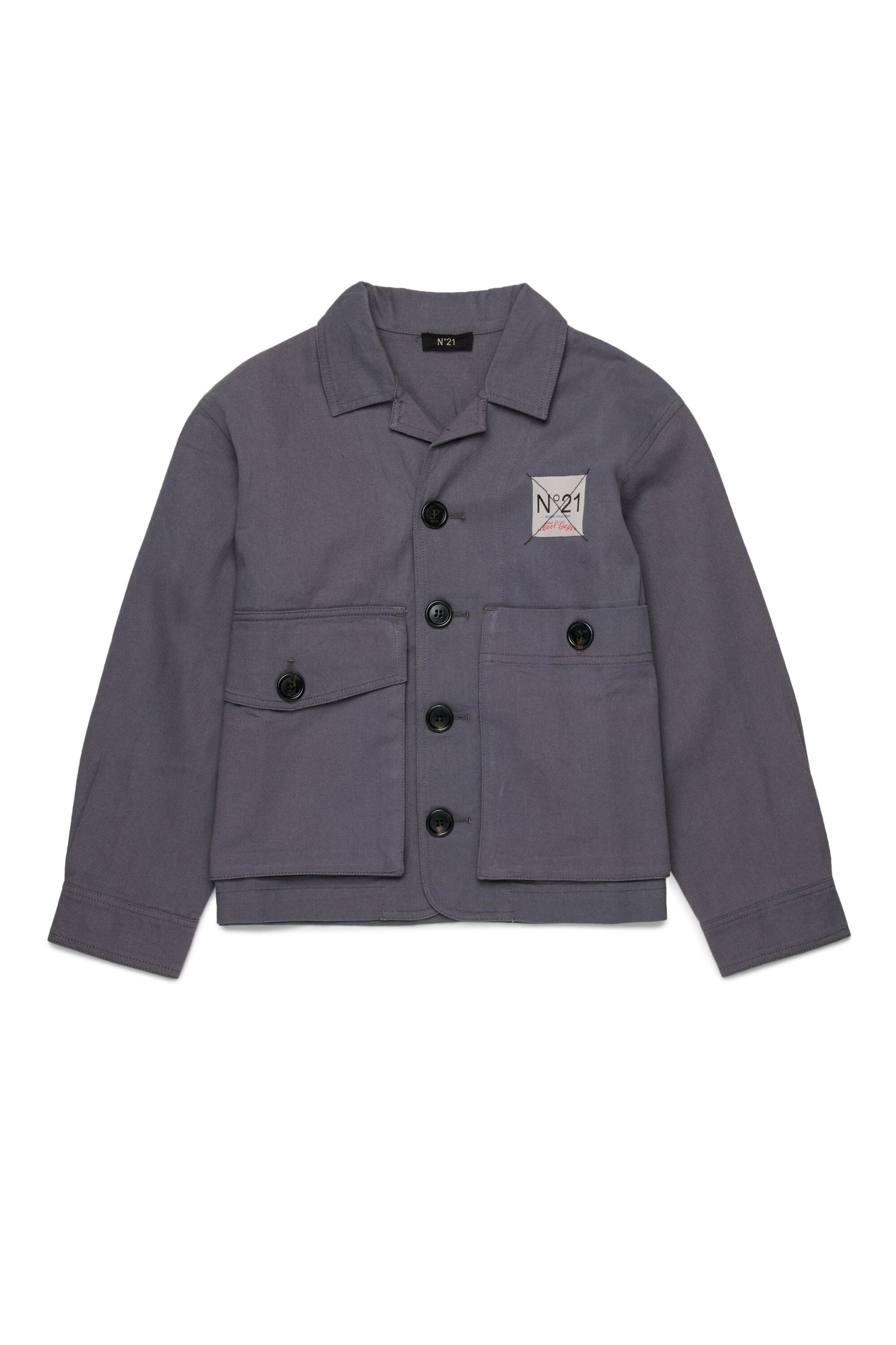 Workwear jacket with printed logo