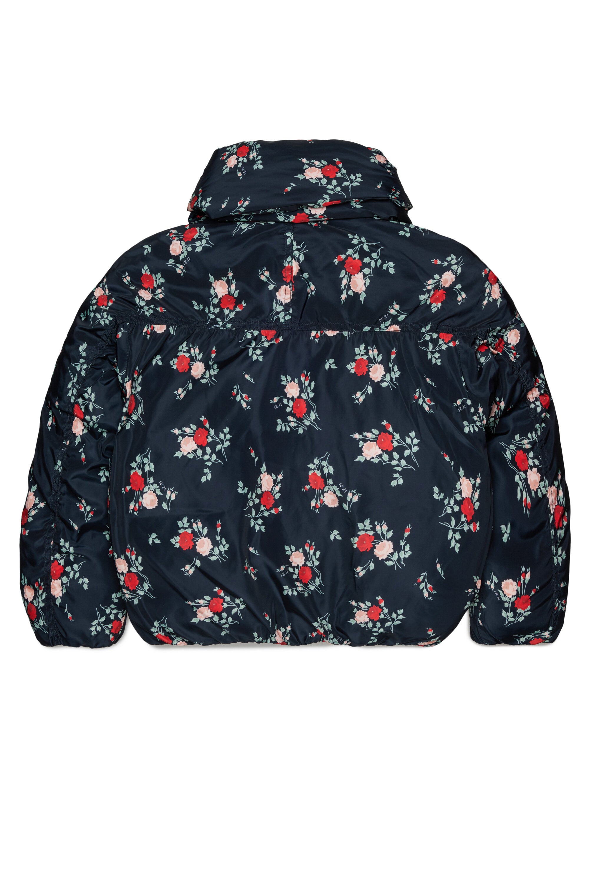 Padded jacket with floral print