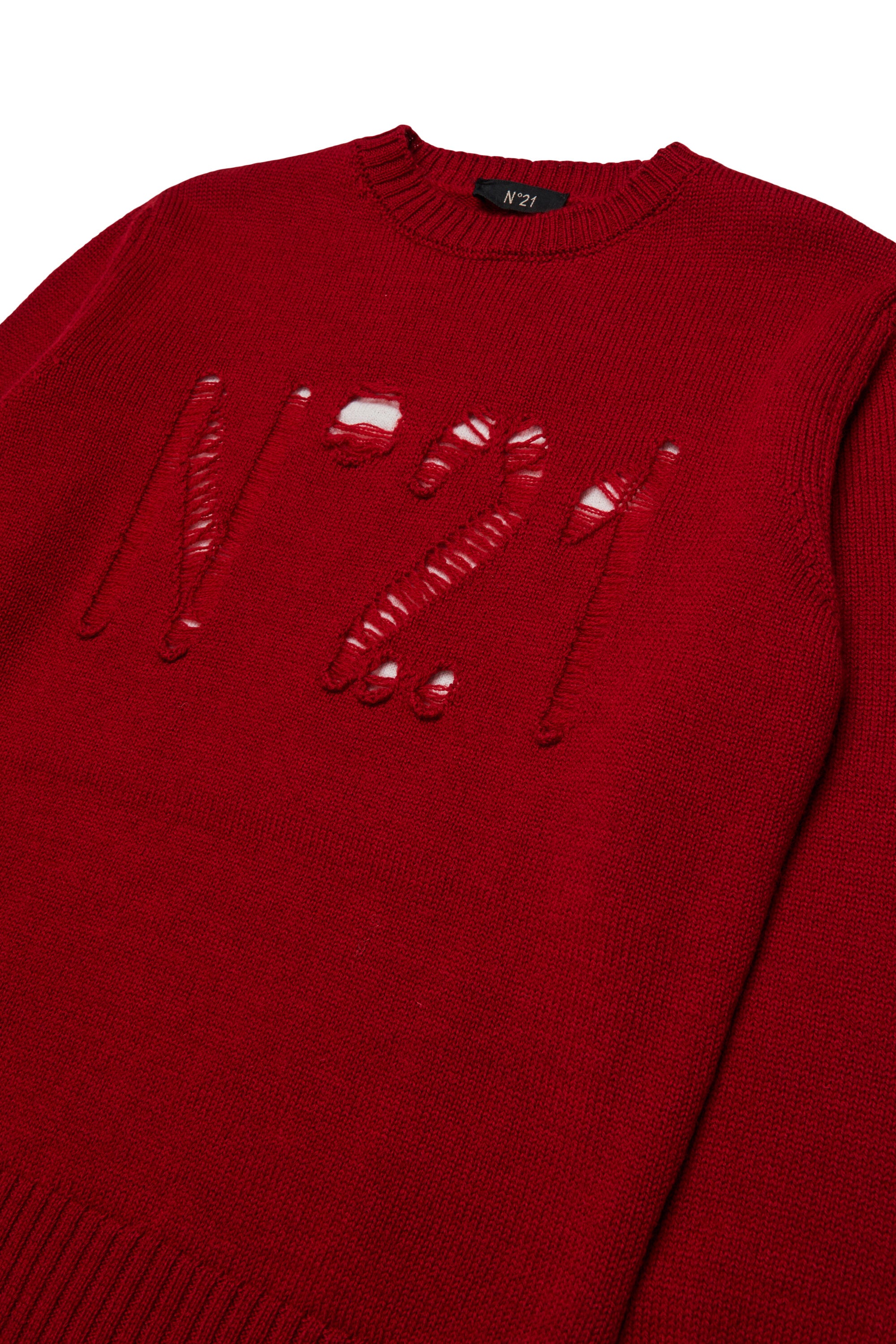 Crew-neck pullover with logo