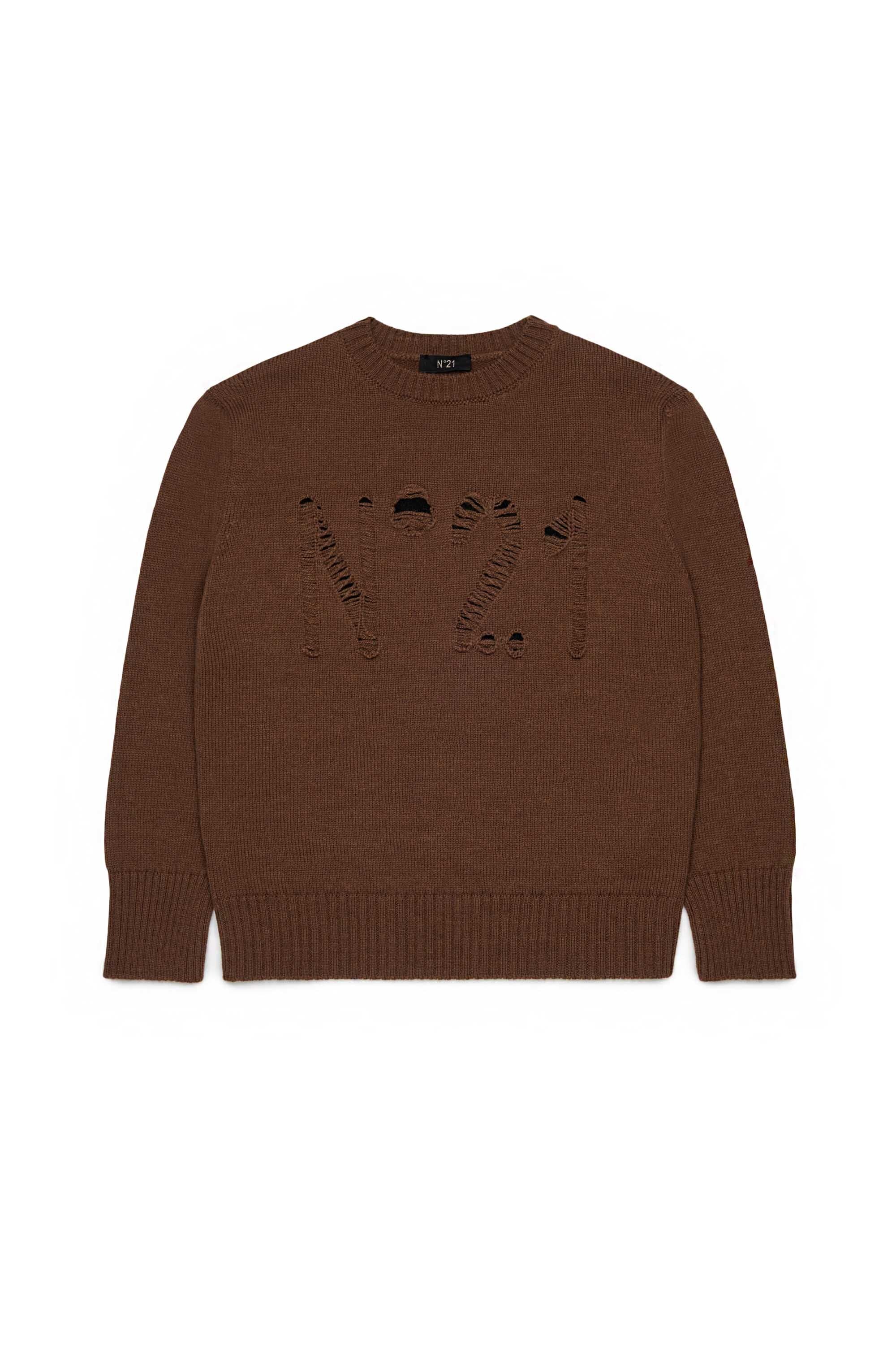 Crew-neck pullover with logo