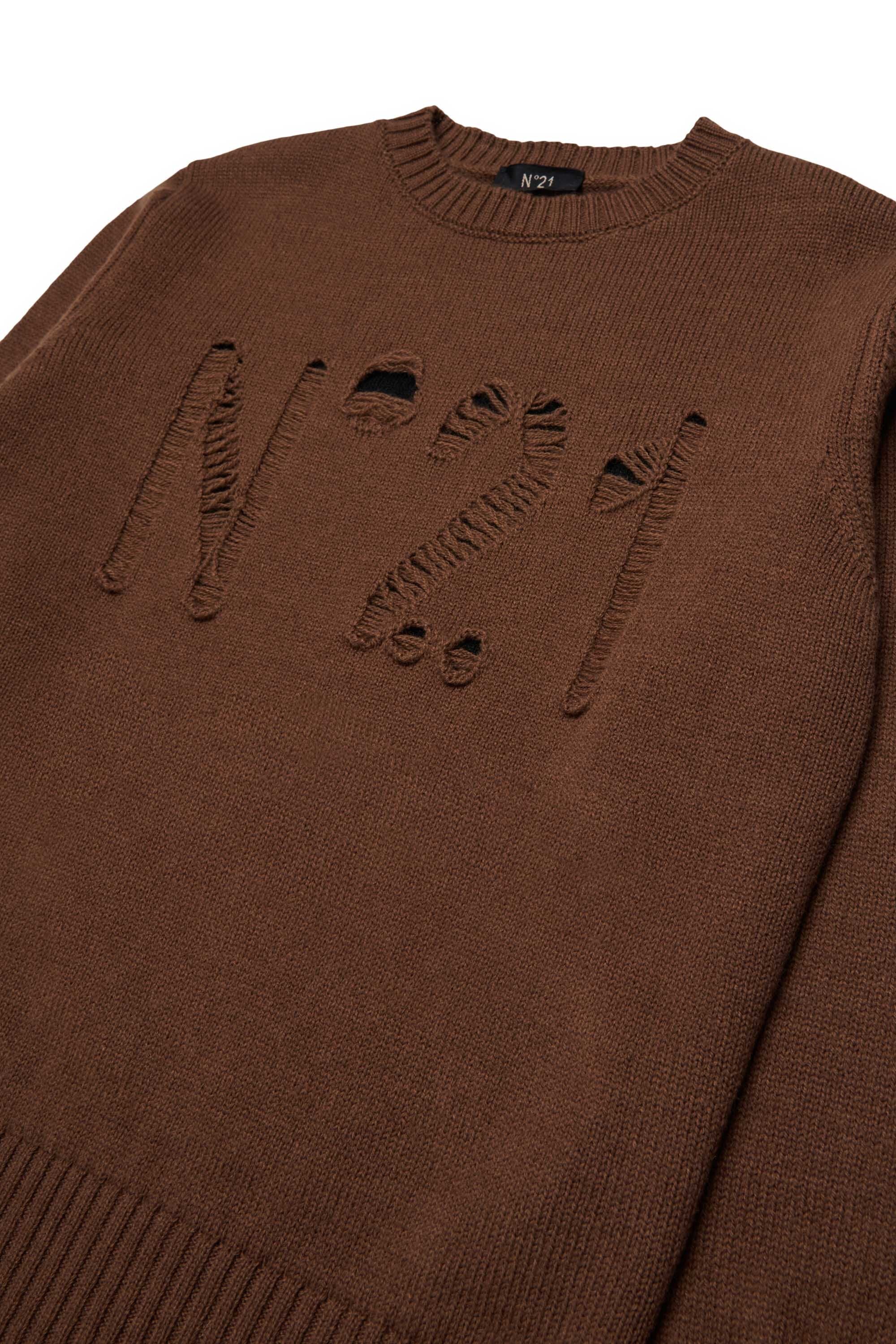 Crew-neck pullover with logo