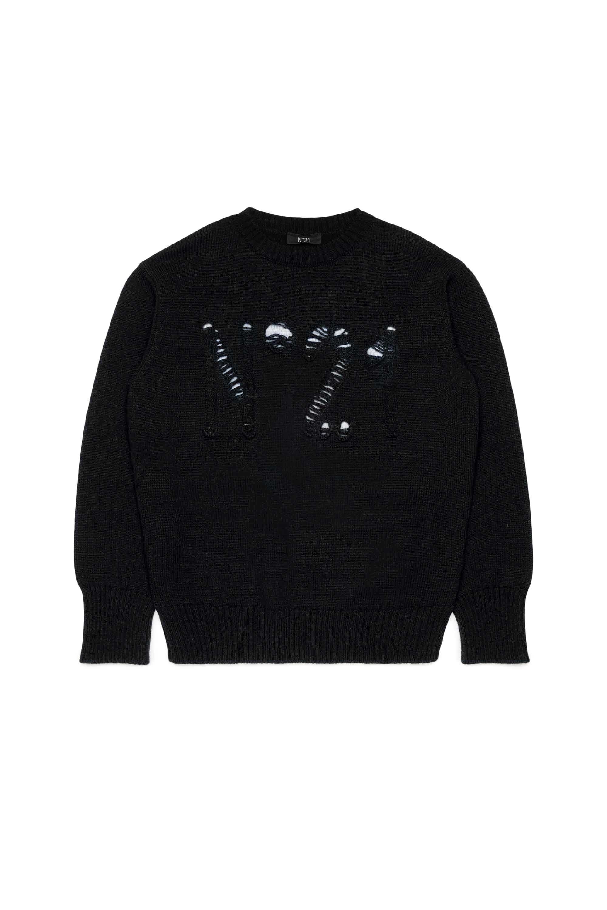 Crew-neck pullover with logo