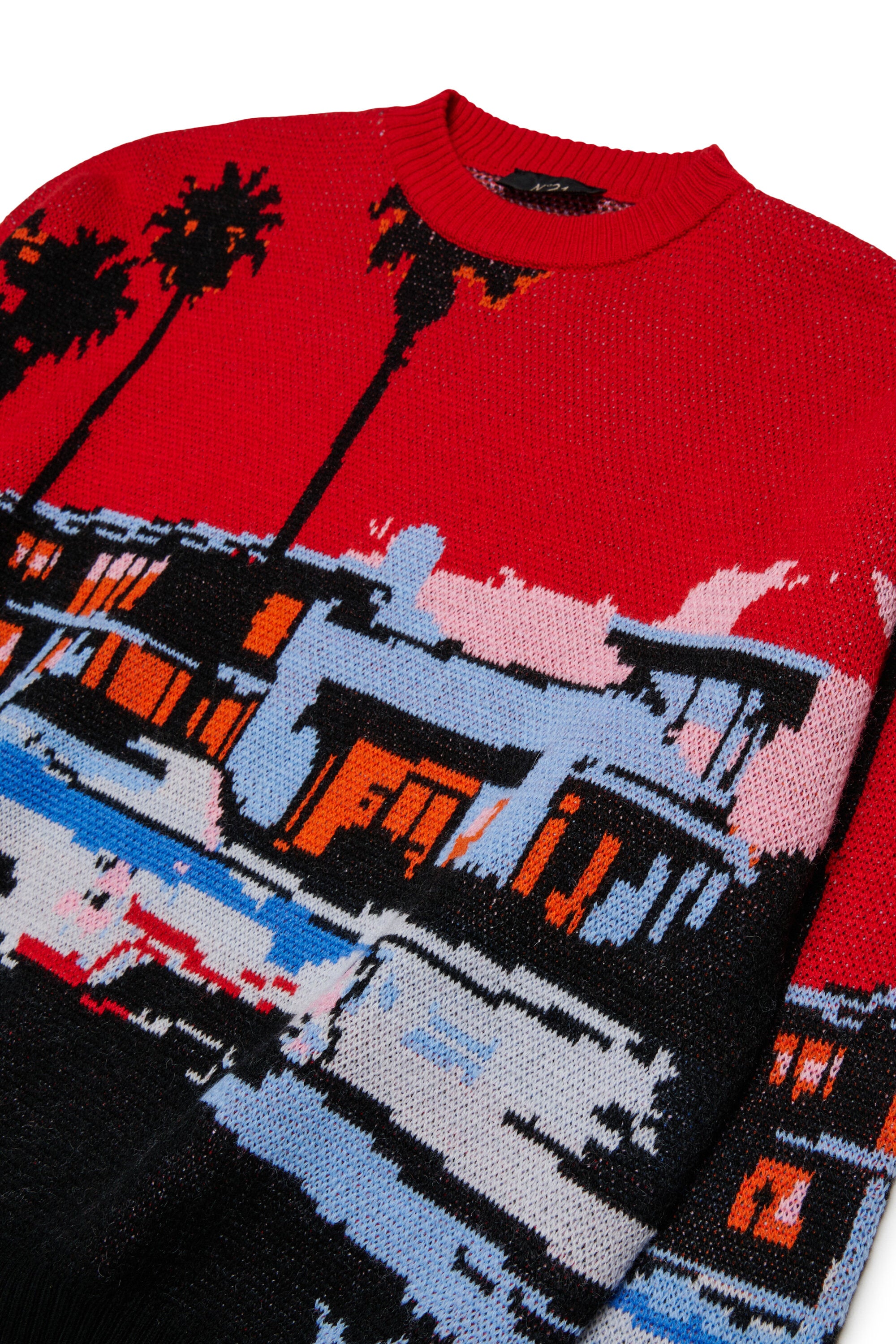 Crew-neck pullover with logo