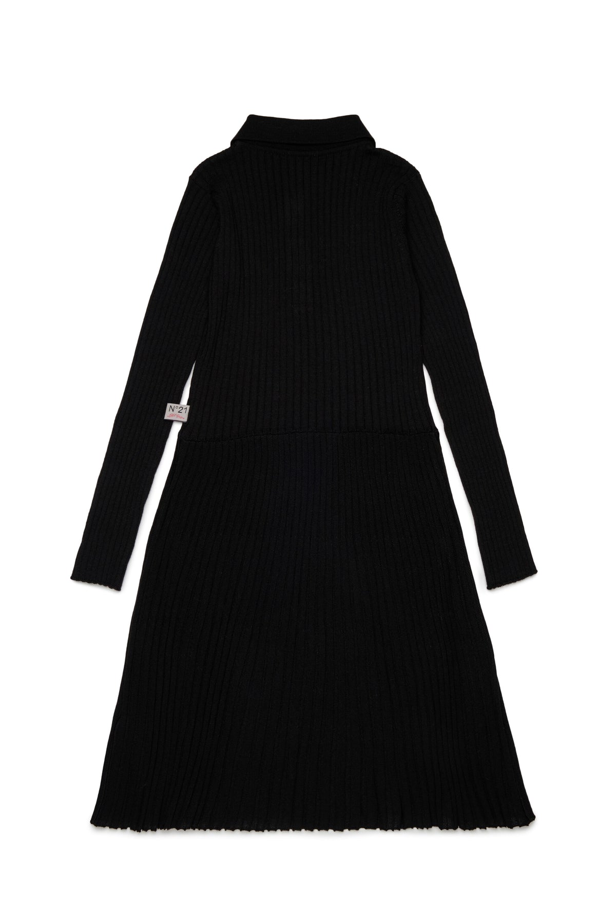 Ribbed knit polo dress
