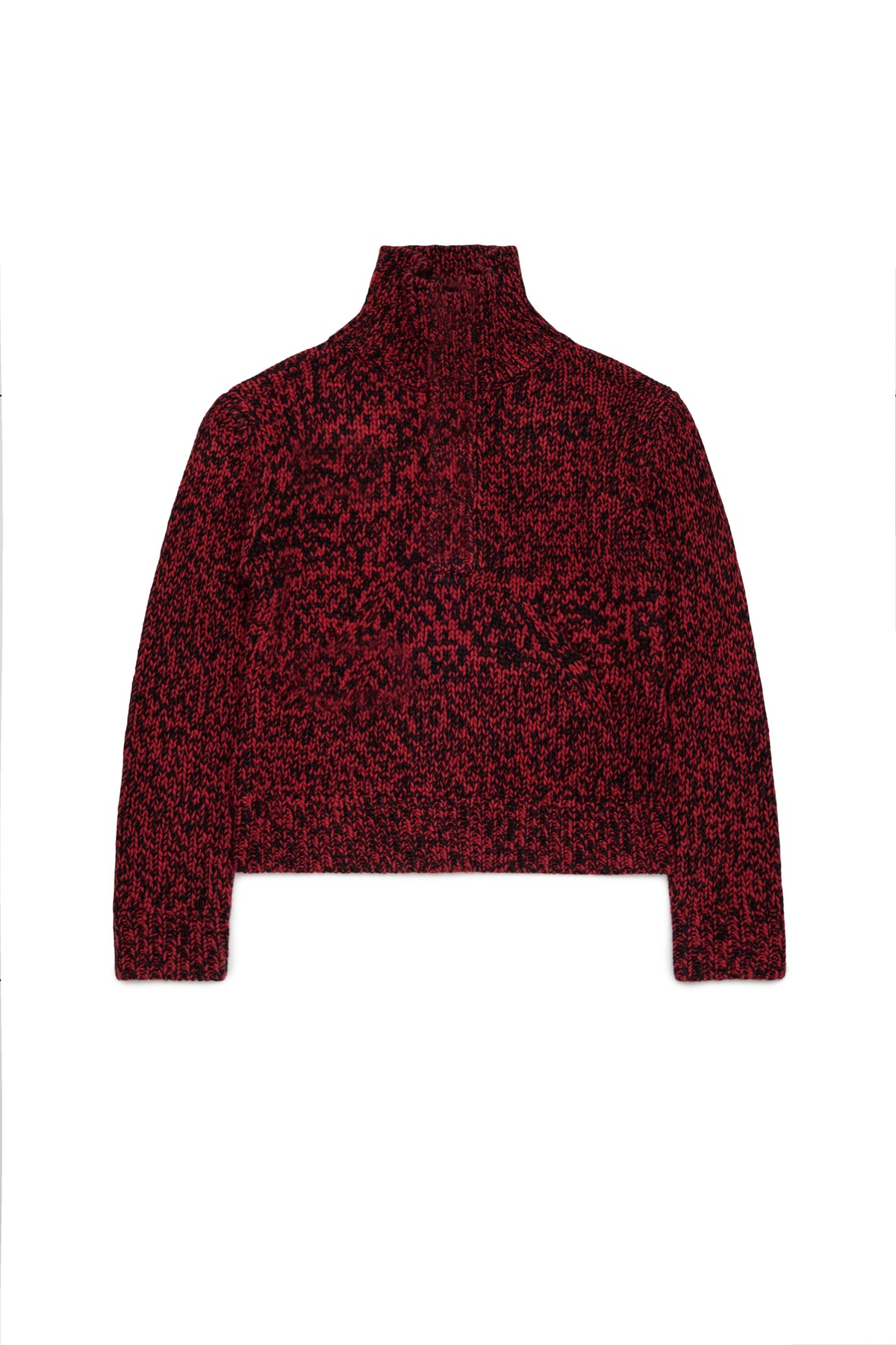 Wool blend pullover with logo