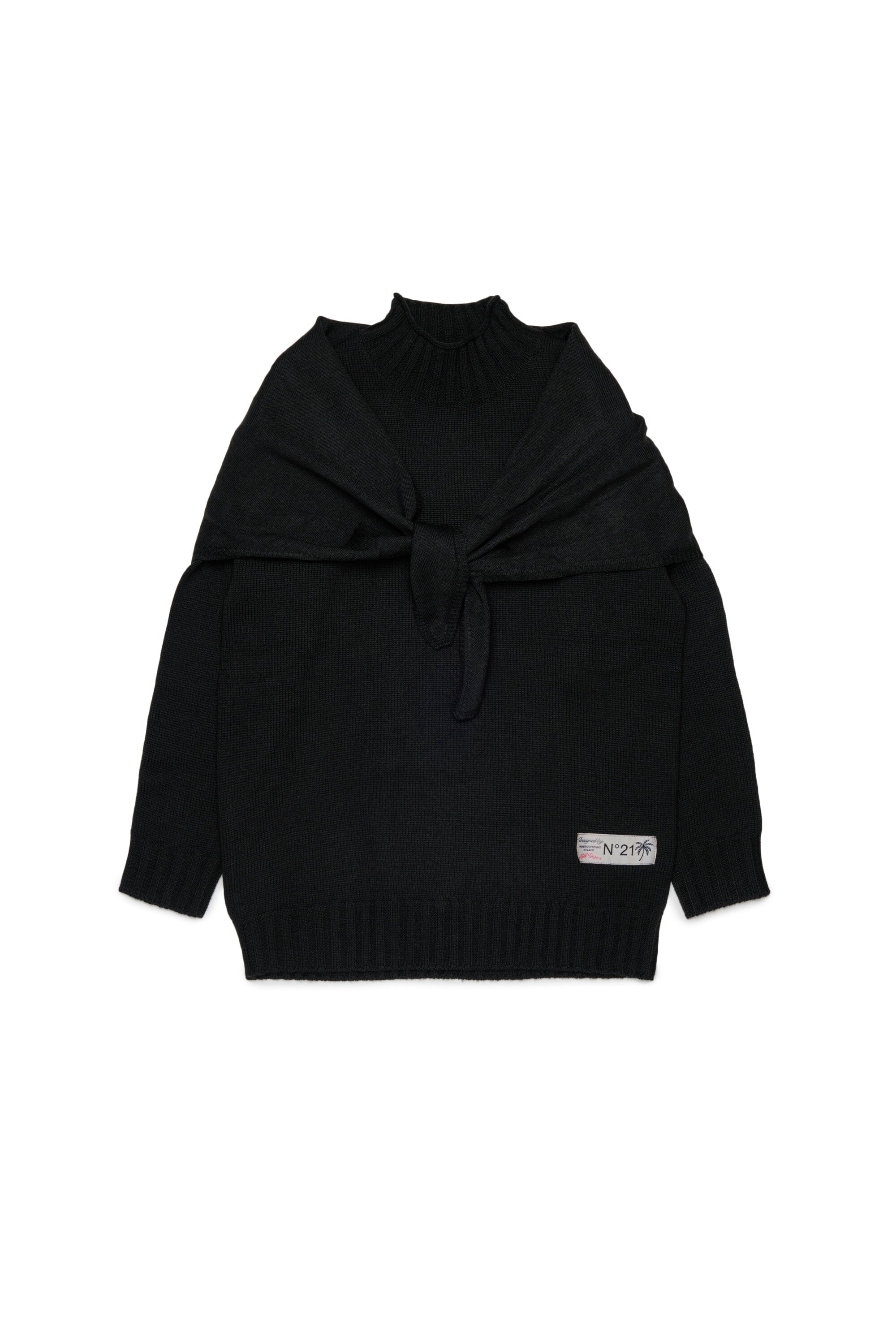Crew-neck pullover with logo