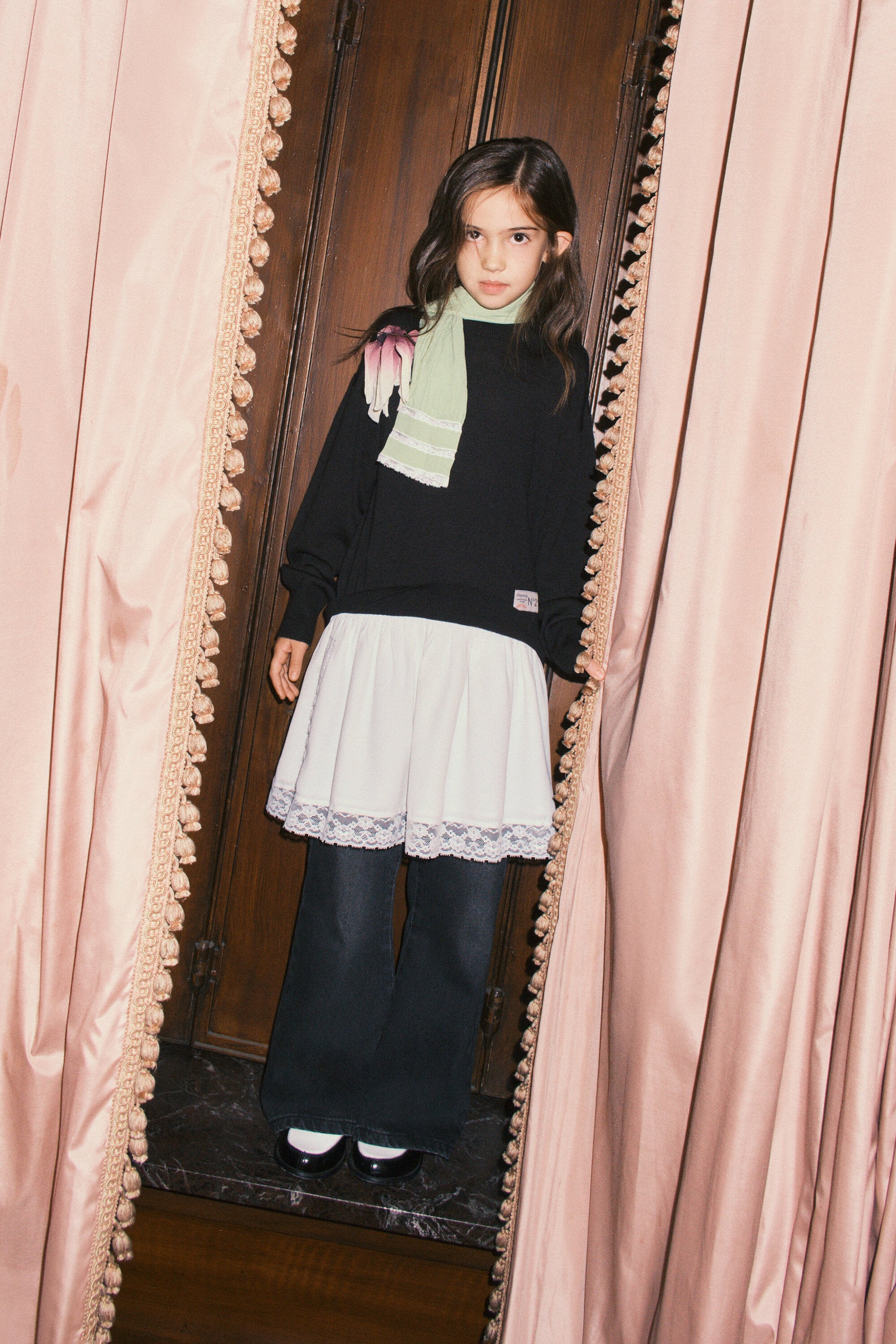 Knit dress with logo