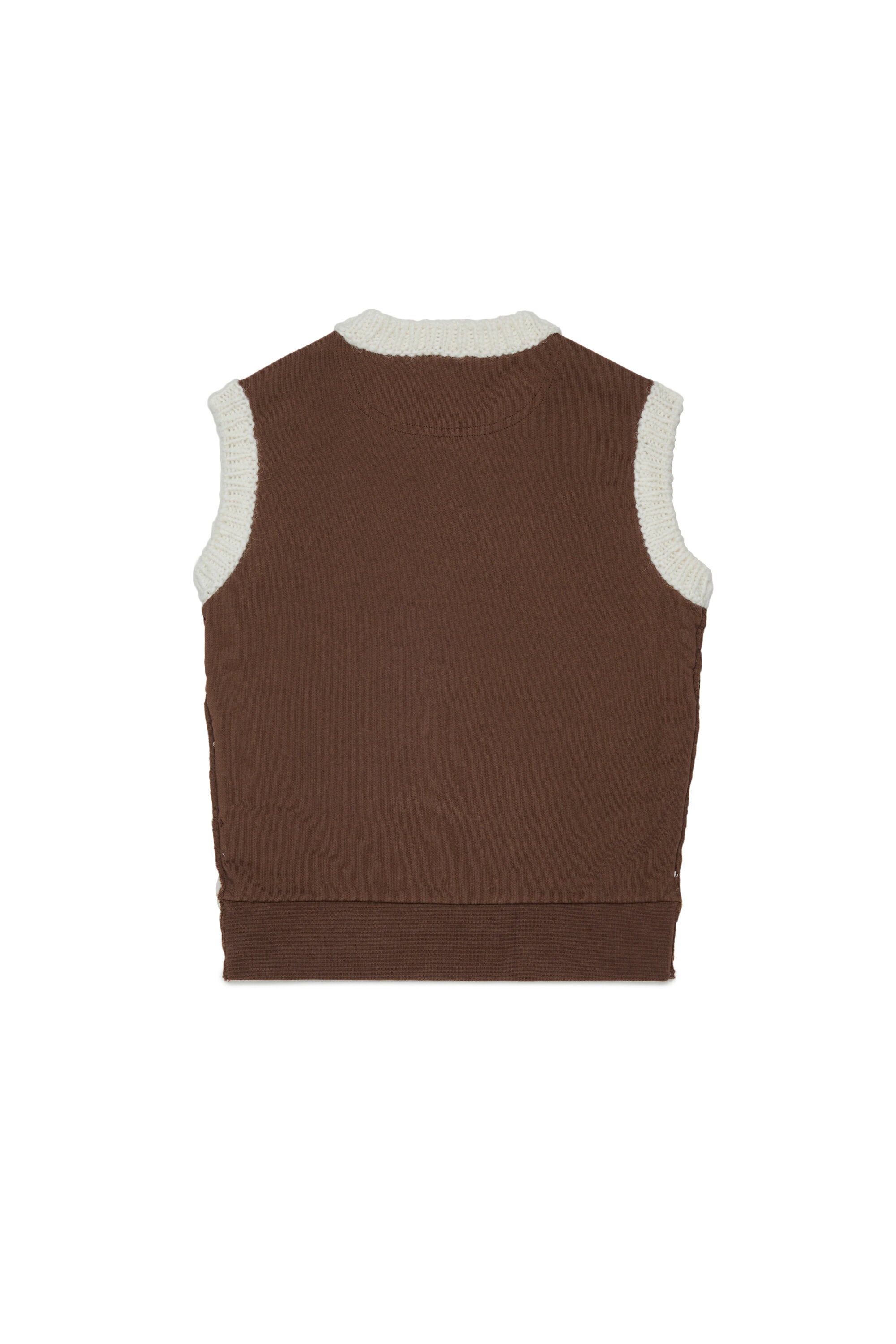 Knitted vest with logo