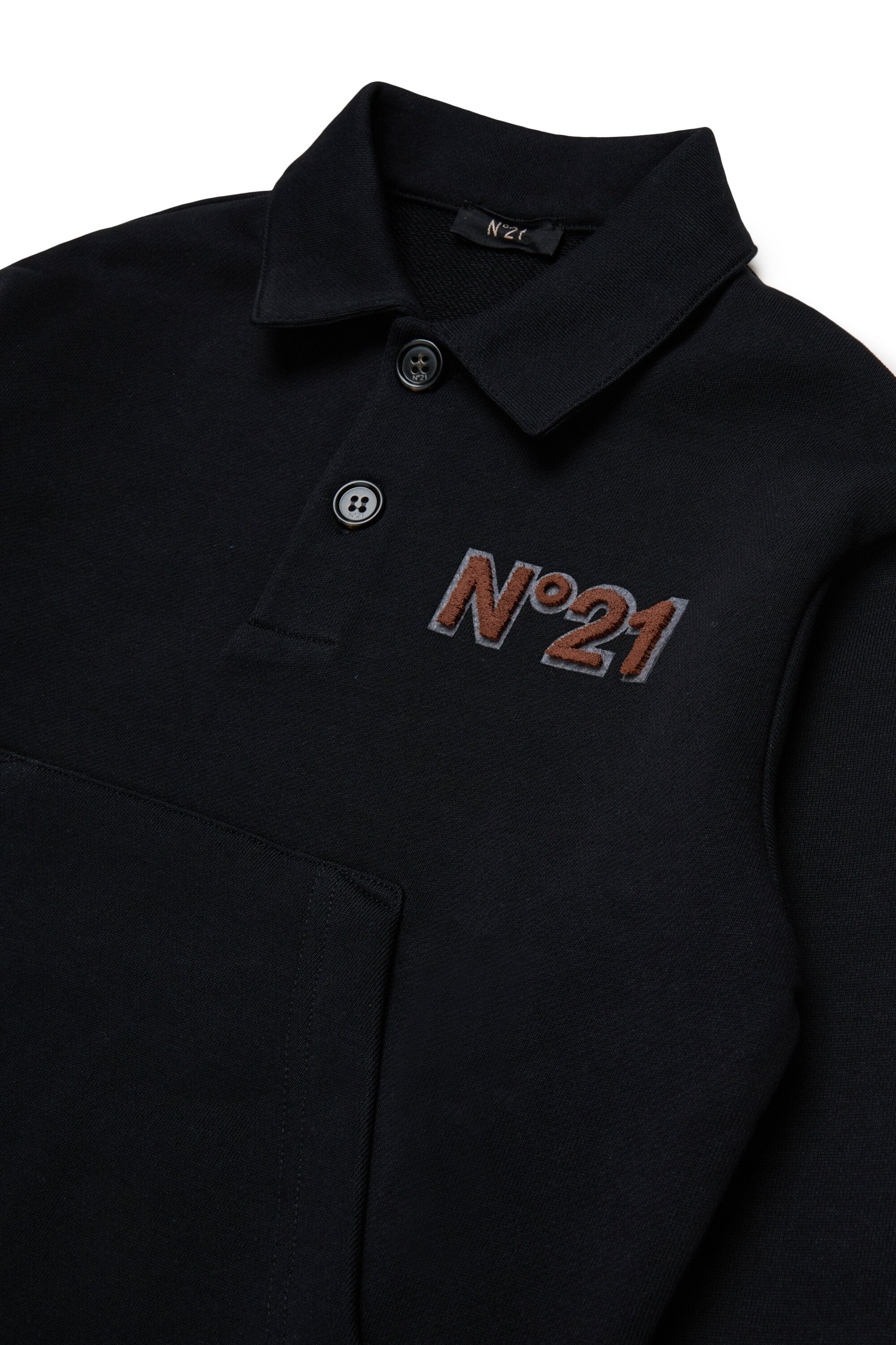 Sweatshirt with collar and logo