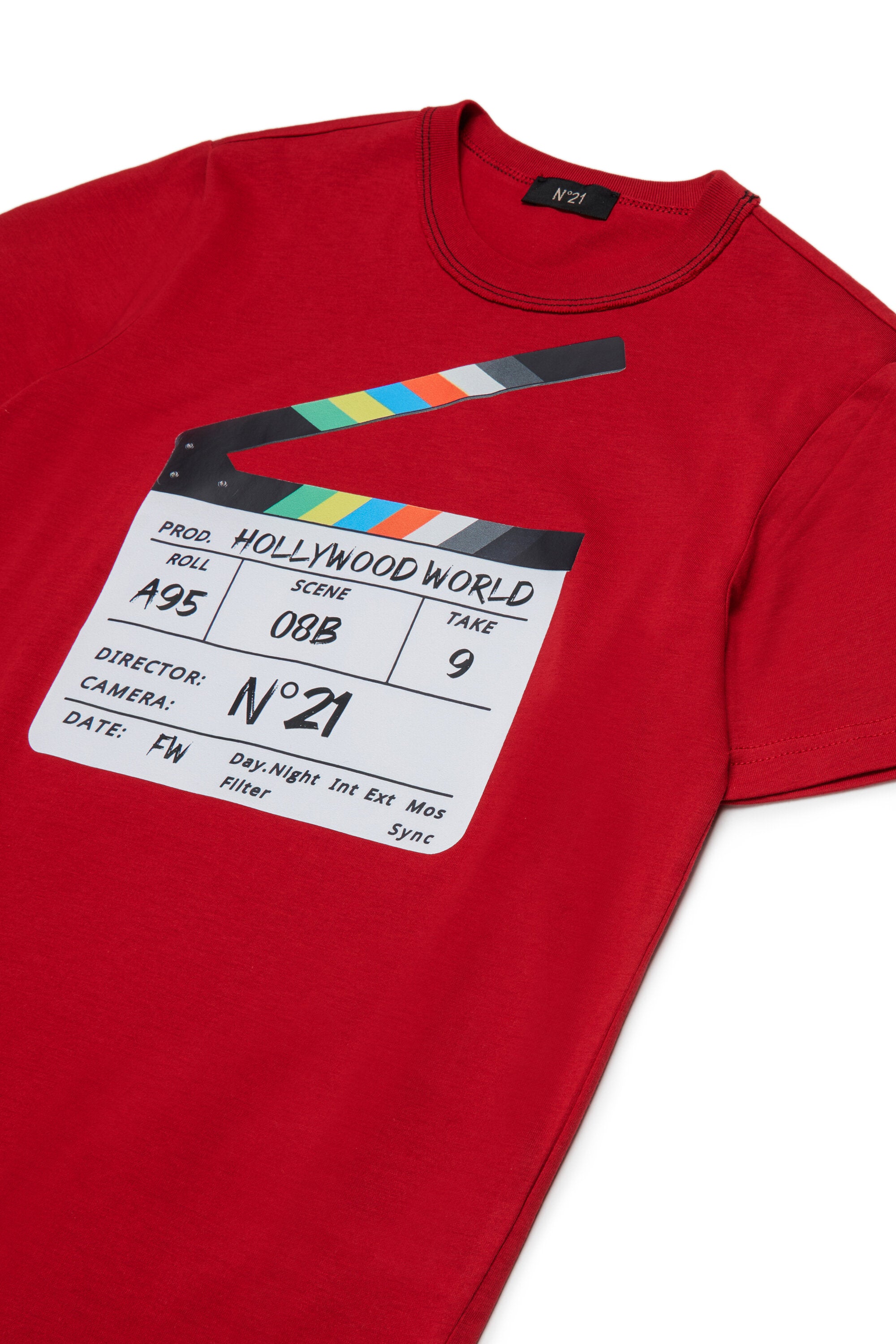T-shirt with movie clapperboard print