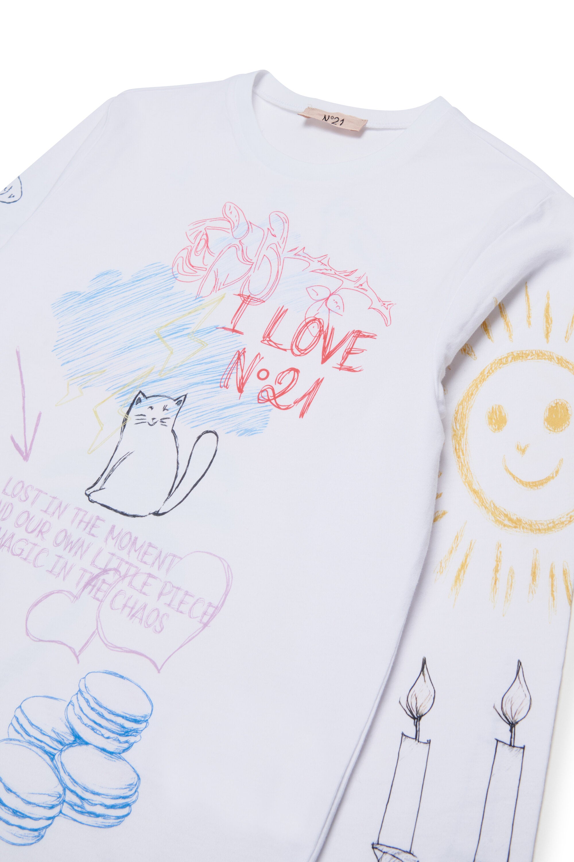 Long-sleeve T-shirt with prints