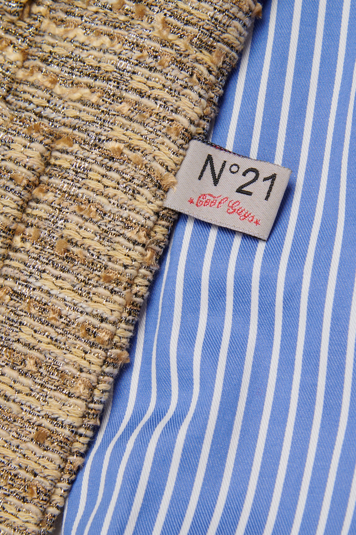 Dress with striped collar