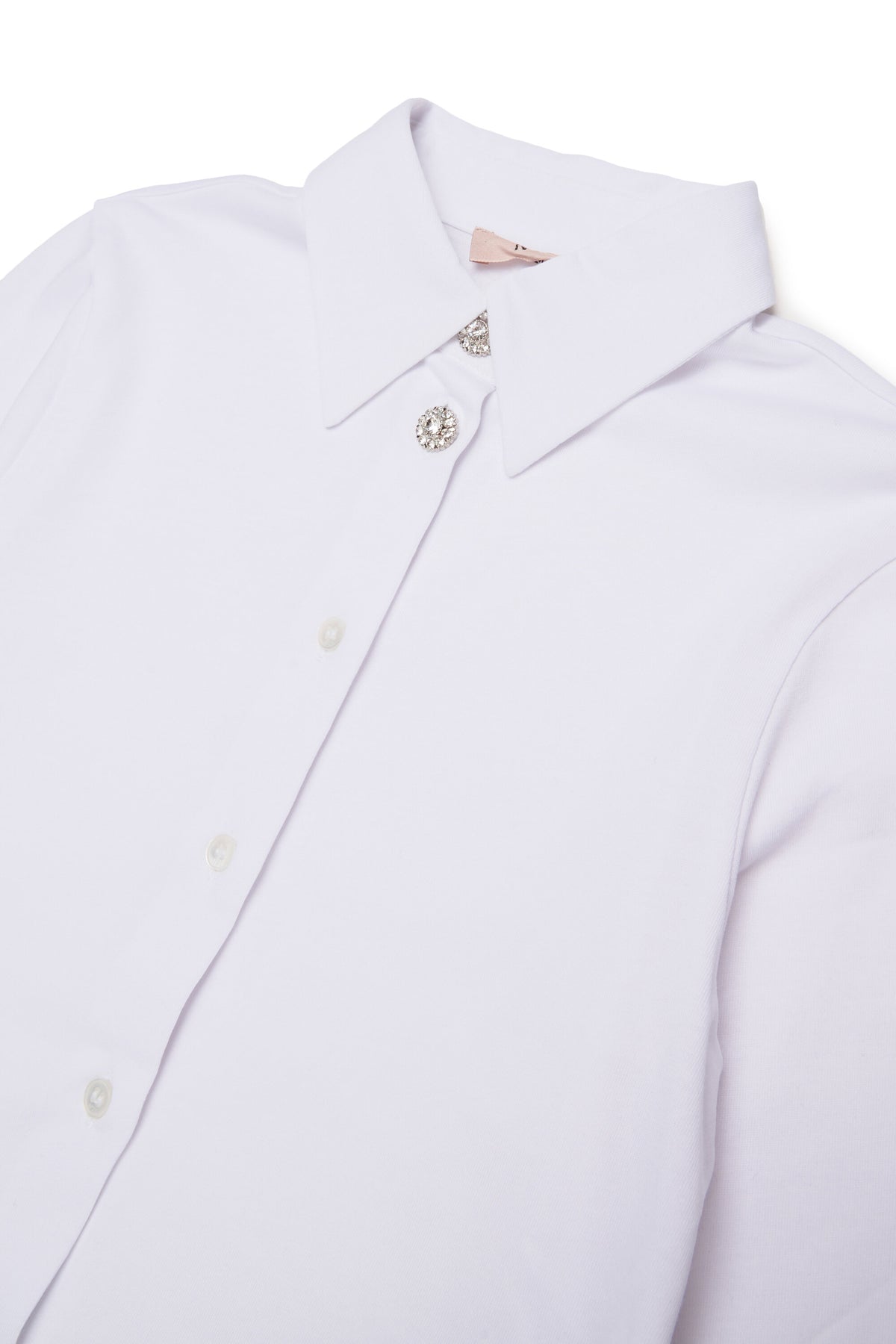 Long-sleeve shirt with ruffles