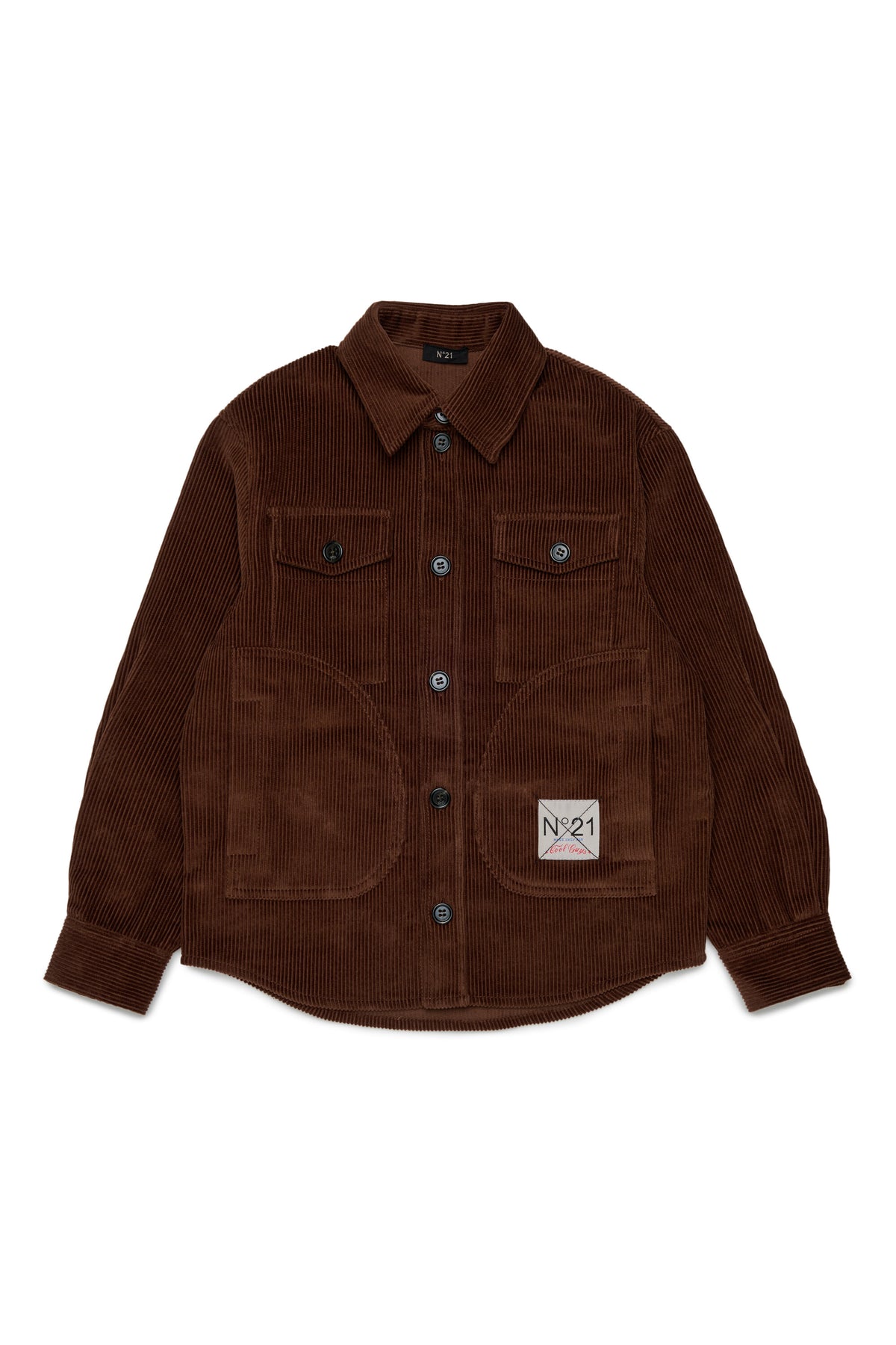 Corduroy shirt with logo