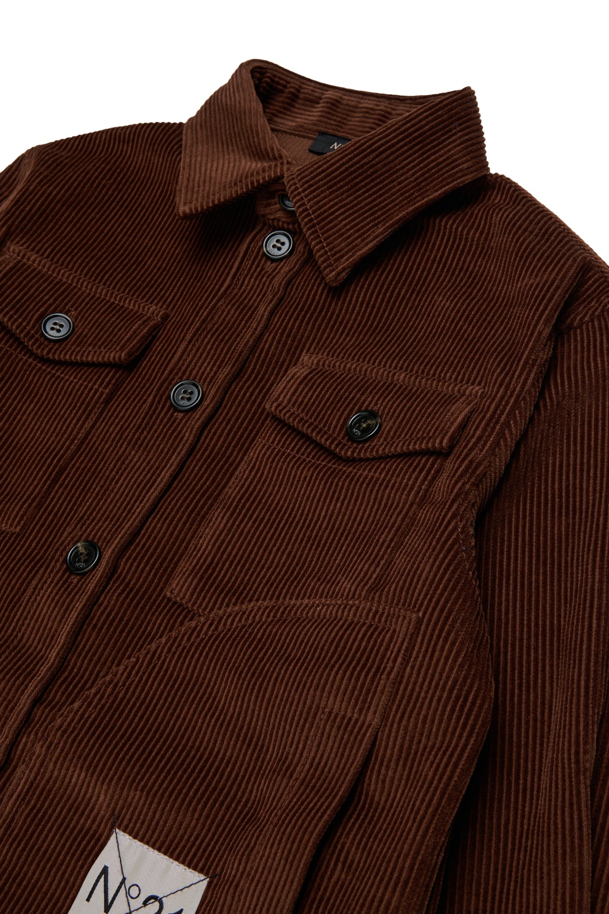 Corduroy shirt with logo