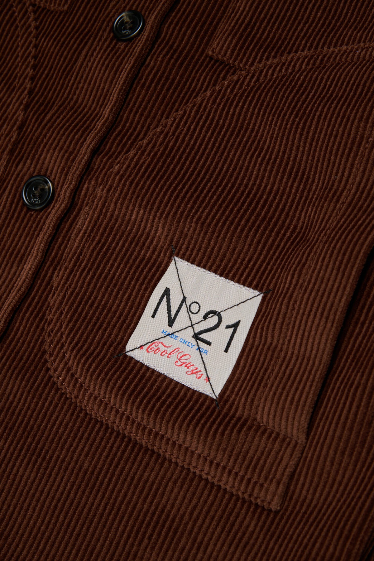 Corduroy shirt with logo