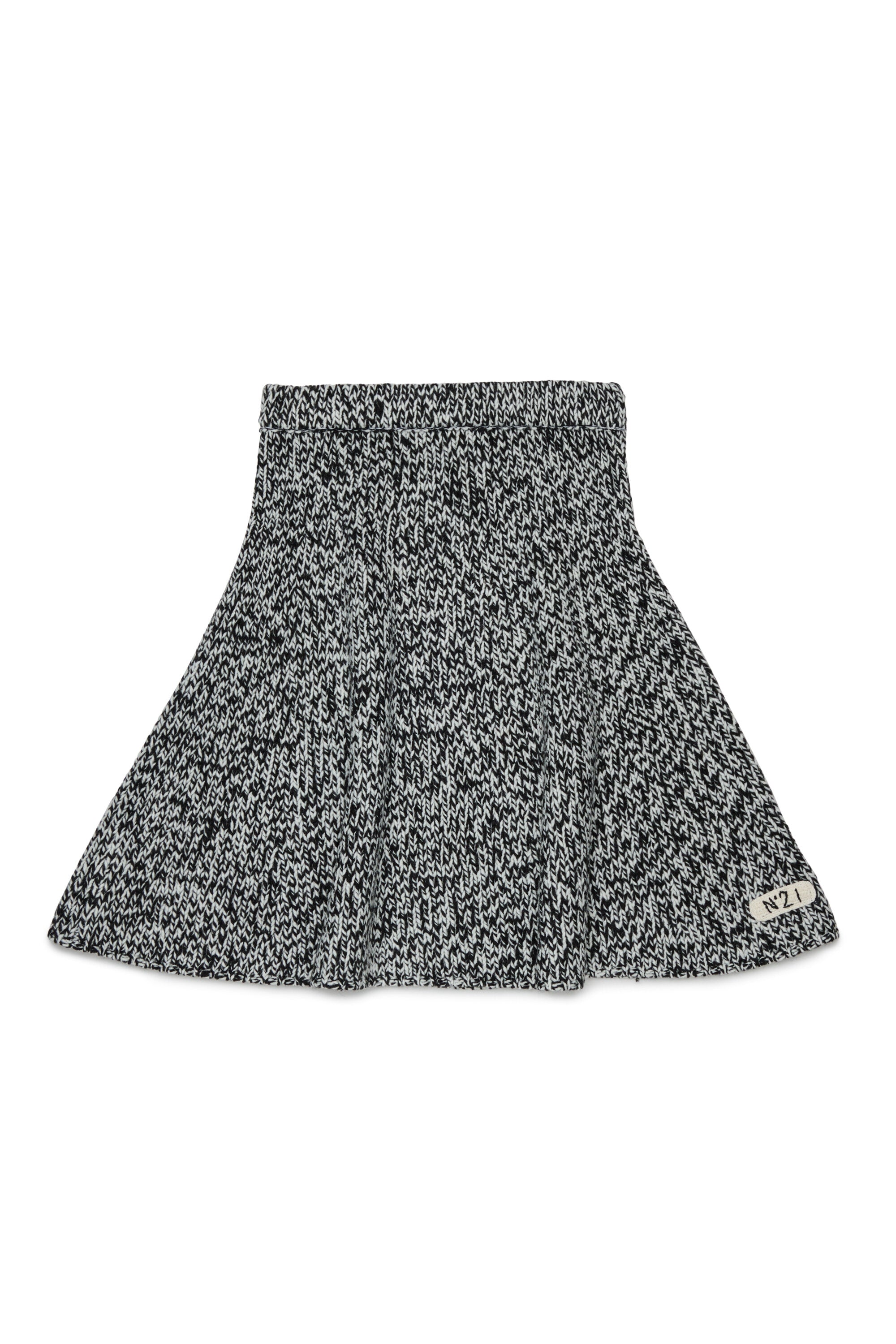 Short skirt in knit fabric with logo