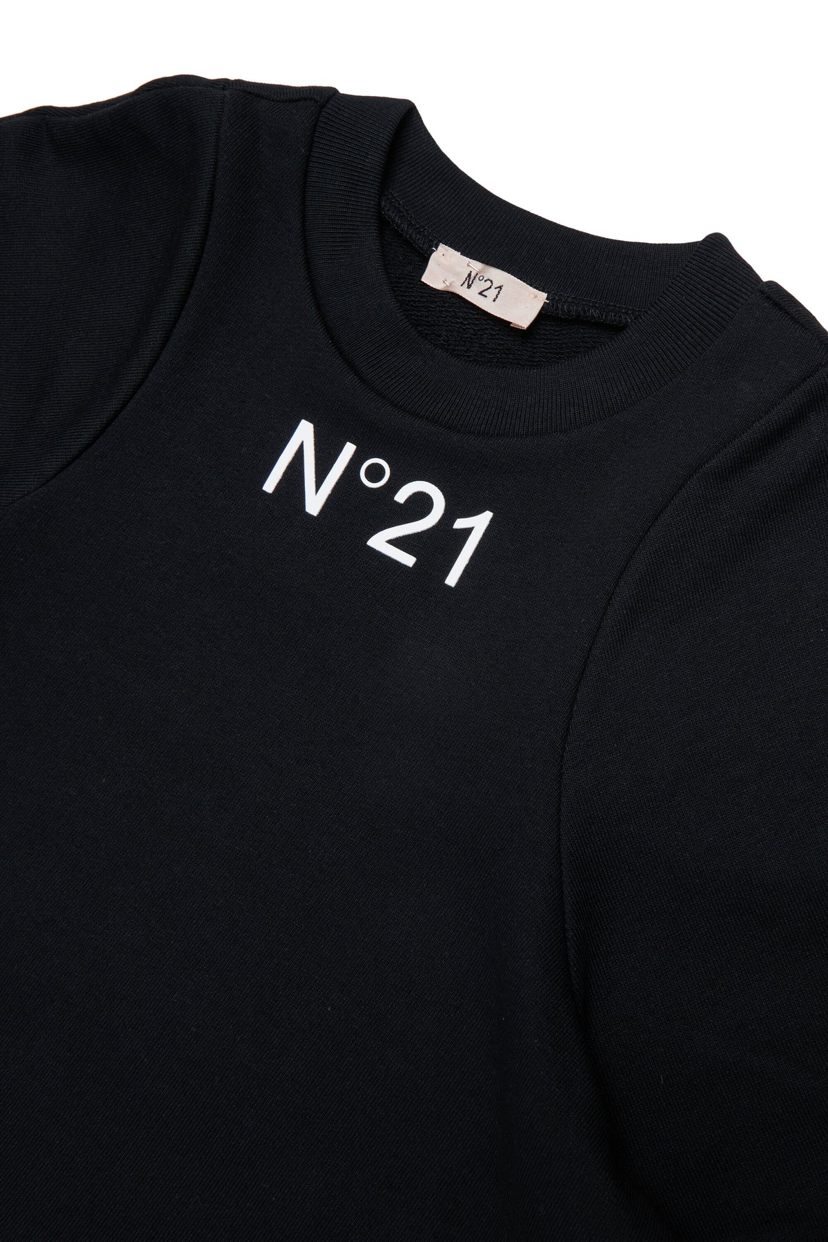 Short-sleeved sweatshirt with logo
