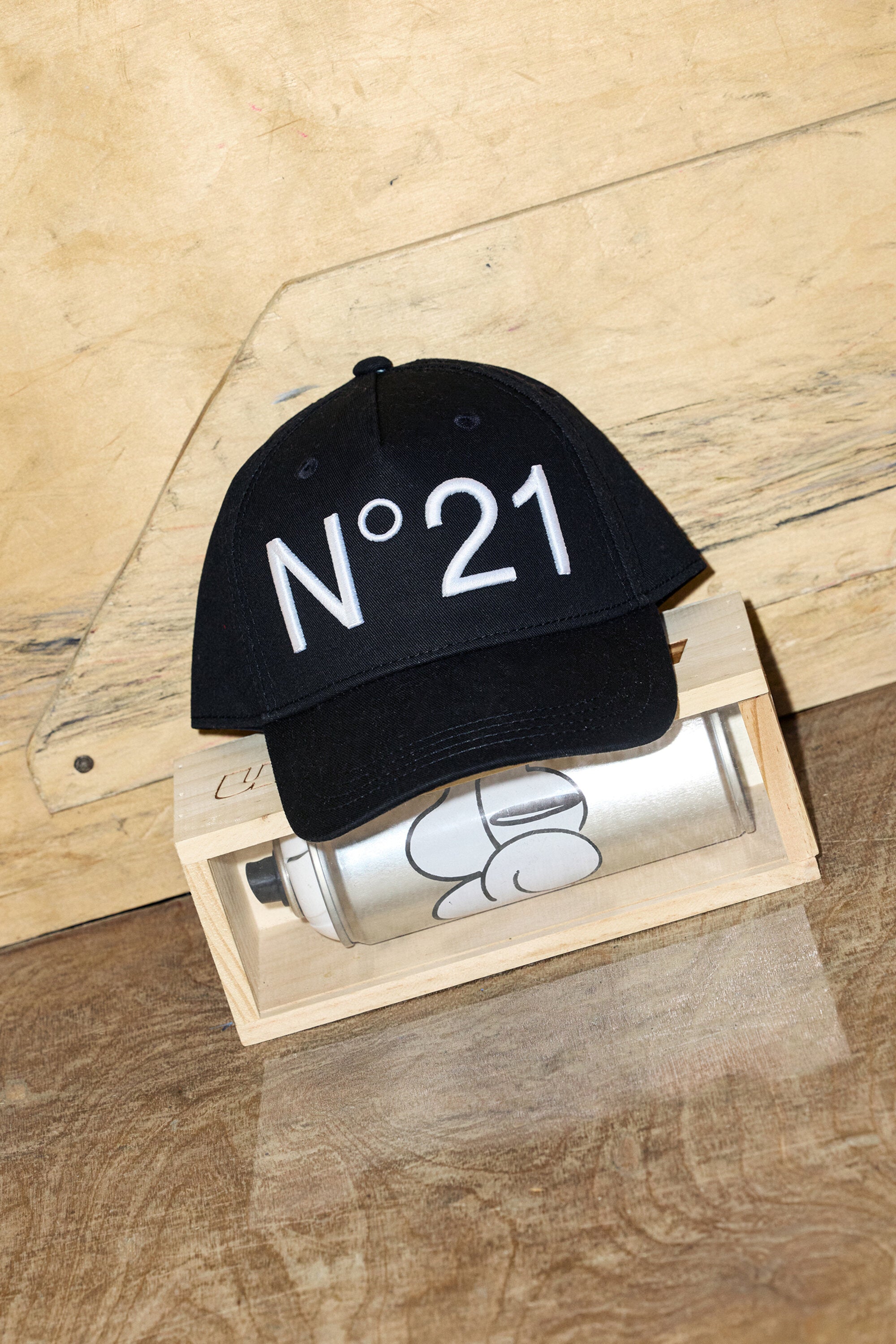 Gabardine baseball cap with logo