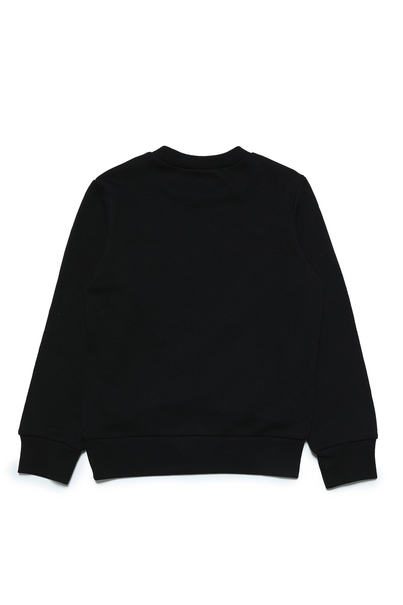 Black cotton crew-neck sweatshirt with logo Black cotton crew-neck sweatshirt with logo