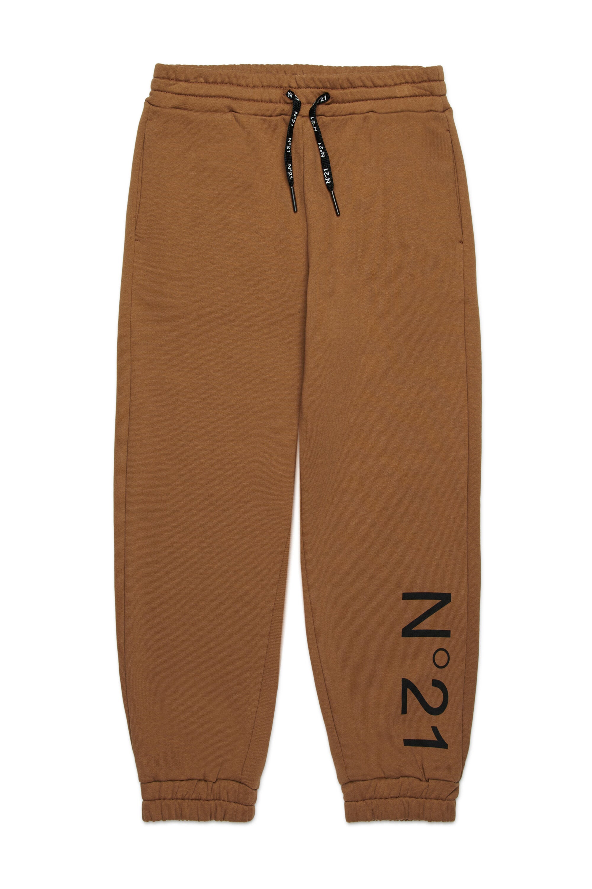 Pink fleece trousers with logo