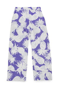 Pineapple allover crepe pants