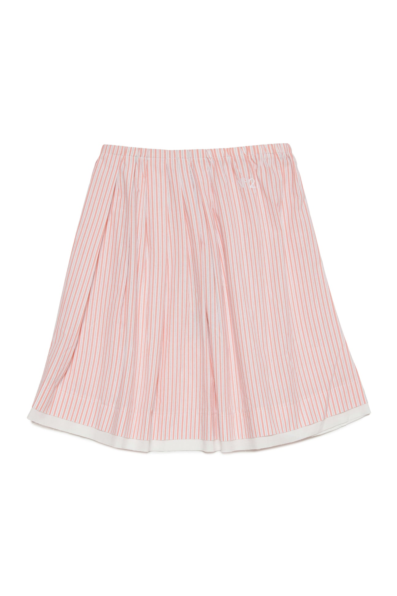 Striped poplin skirt 
