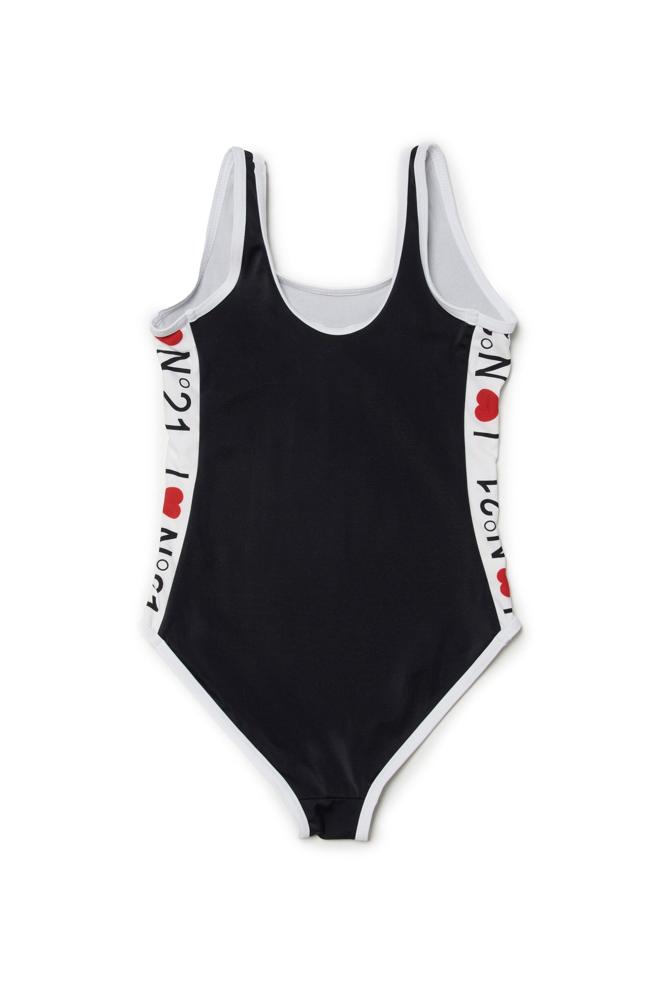 Lycra one-piece swimsuit branded with I Love N°21 logo Lycra one-piece swimsuit branded with I Love N°21 logo