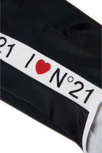Lycra one-piece swimsuit branded with I Love N°21 logo