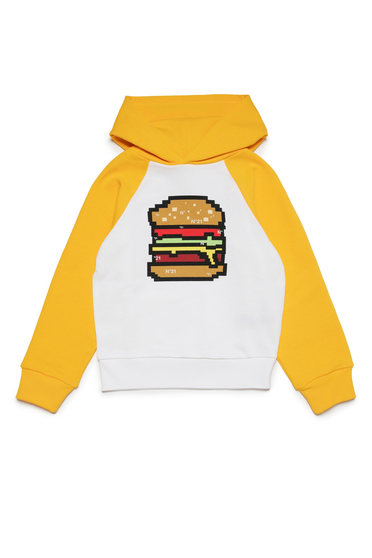 Hooded sweatshirt with hamburger graphics Hooded sweatshirt with hamburger graphics