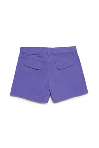 Gabardine shorts with jewel buttons