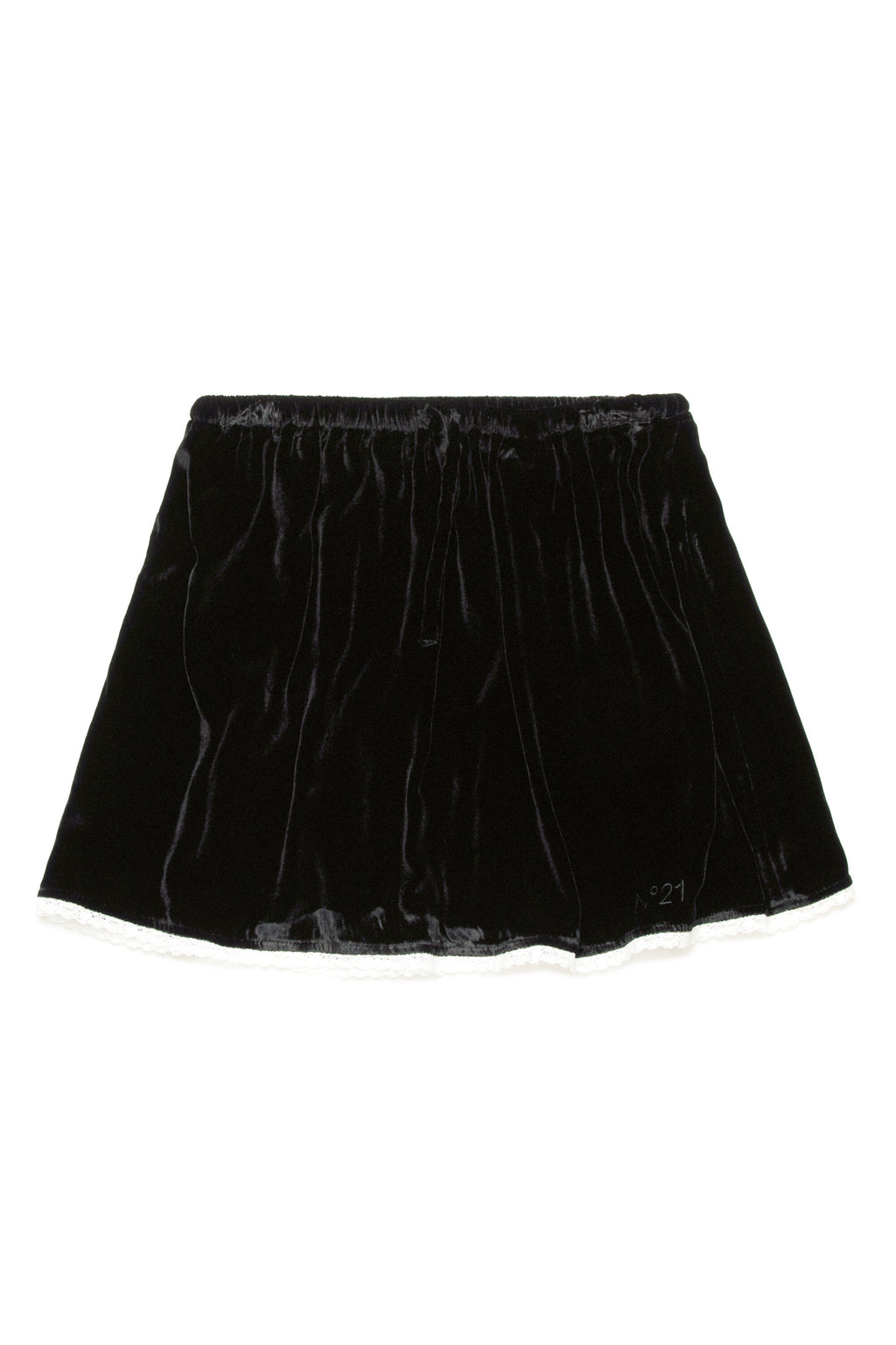 Smooth velvet lace skirt